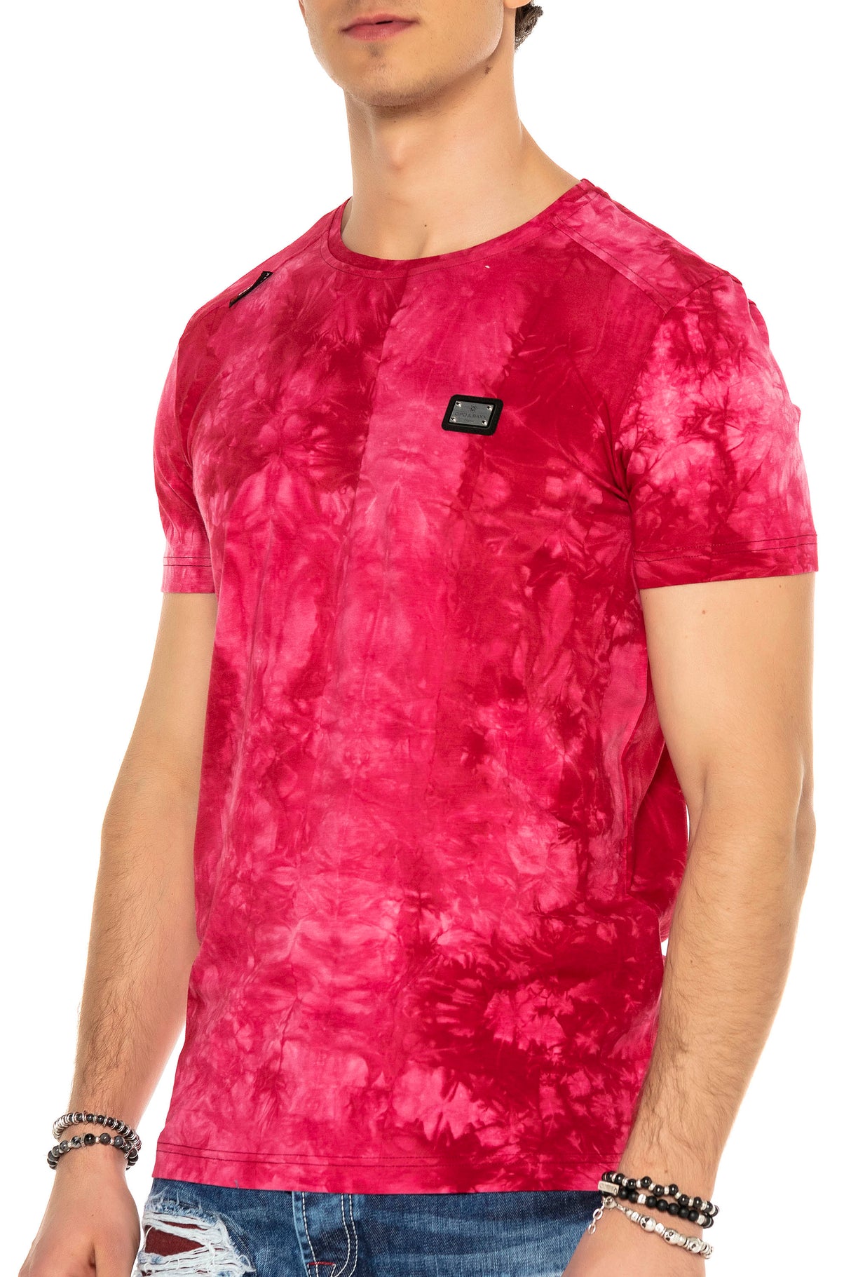 CT570 t-shirt męski w batikowym stylu