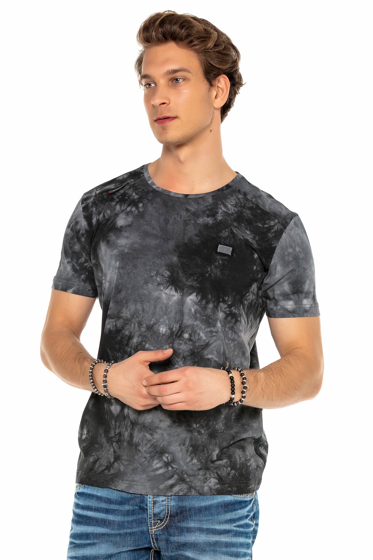 CT570 t-shirt męski w batikowym stylu