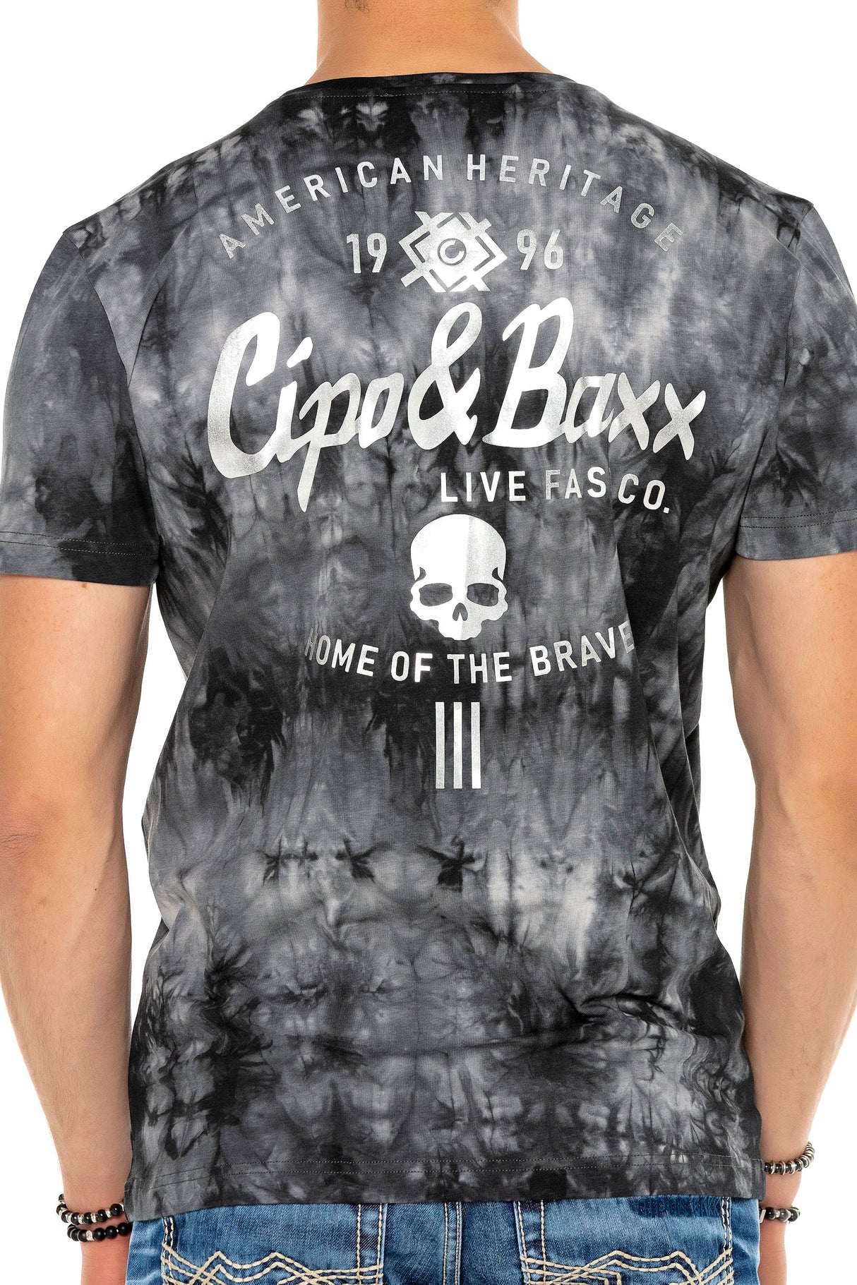 CT570 t-shirt męski w batikowym stylu