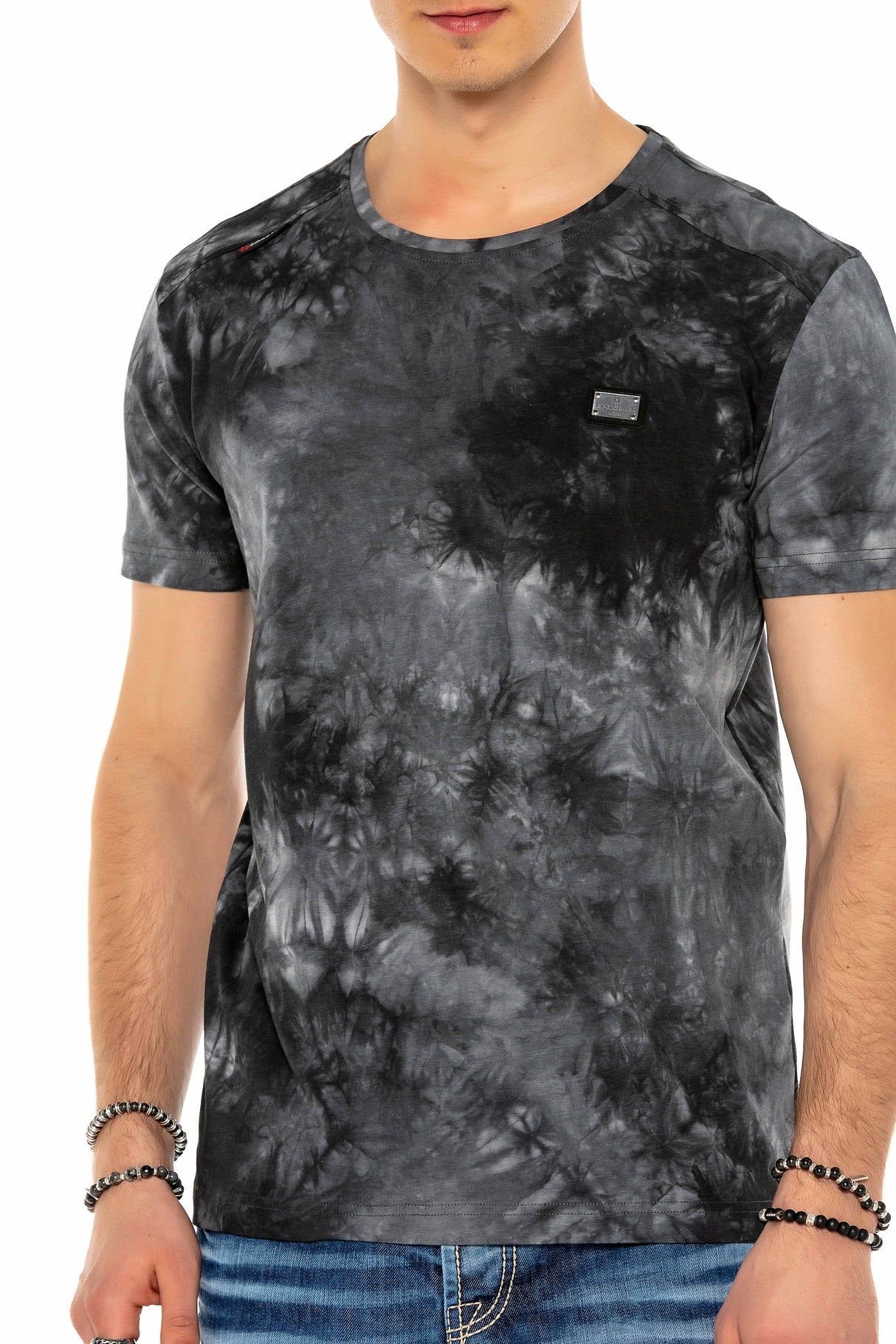 CT570 t-shirt męski w batikowym stylu