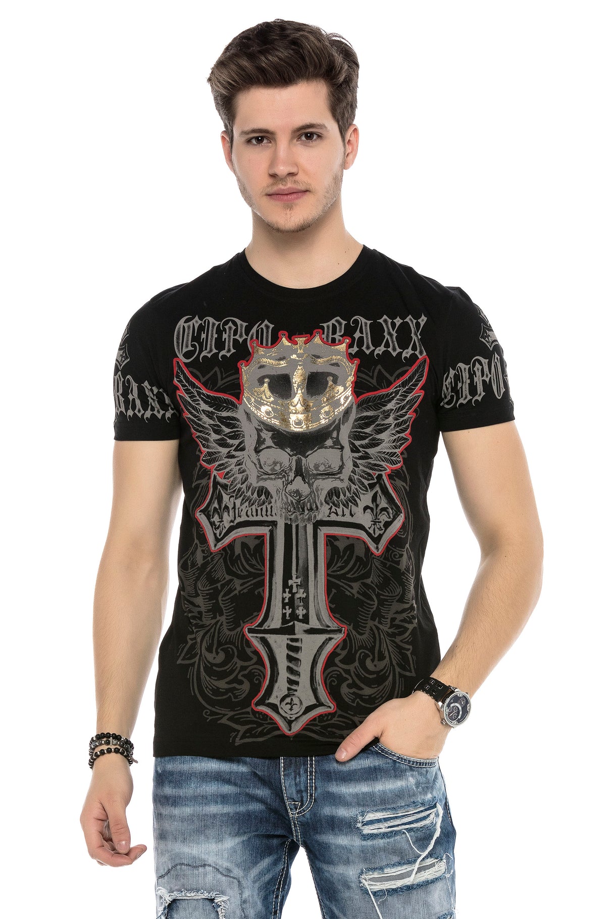 CT567 t-shirt męski z nadrukiem