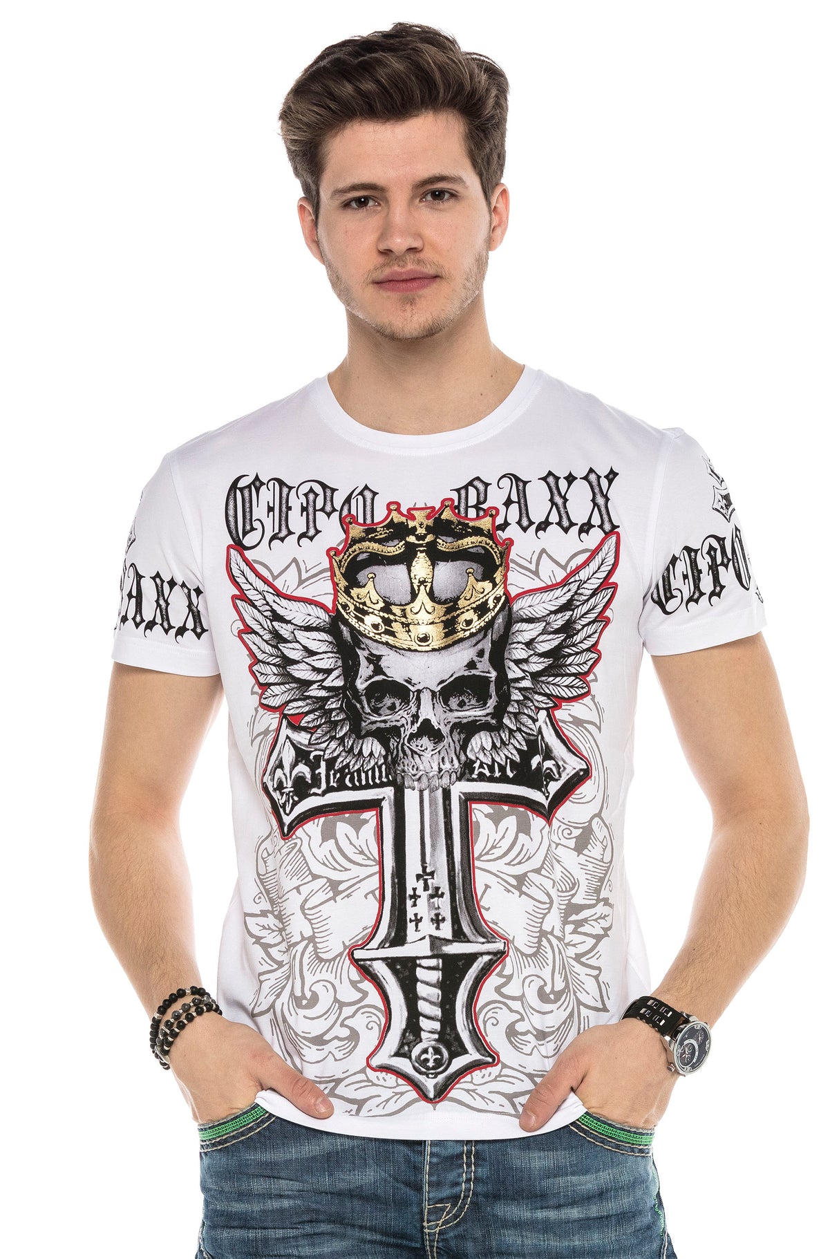 CT567 t-shirt męski z nadrukiem