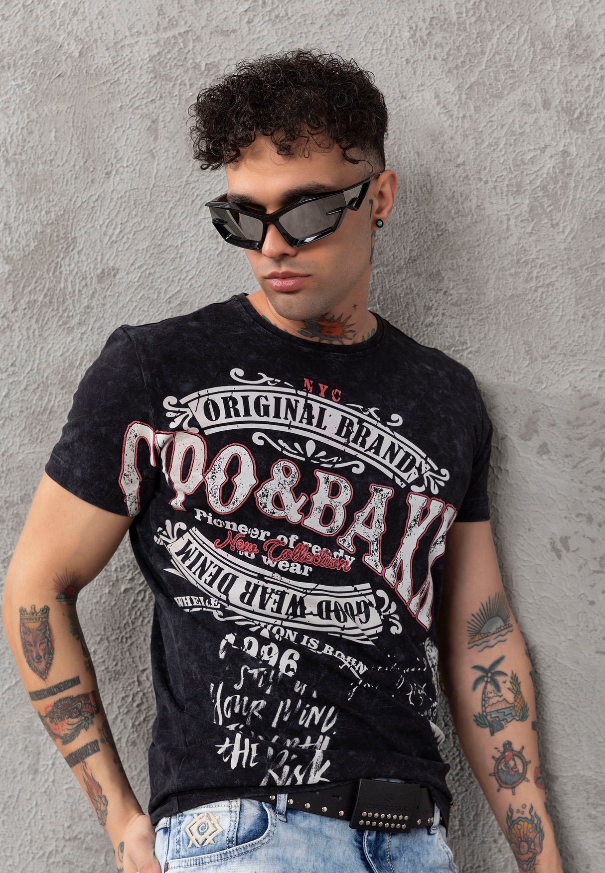 CT779 t-shirt męski z nadrukiem