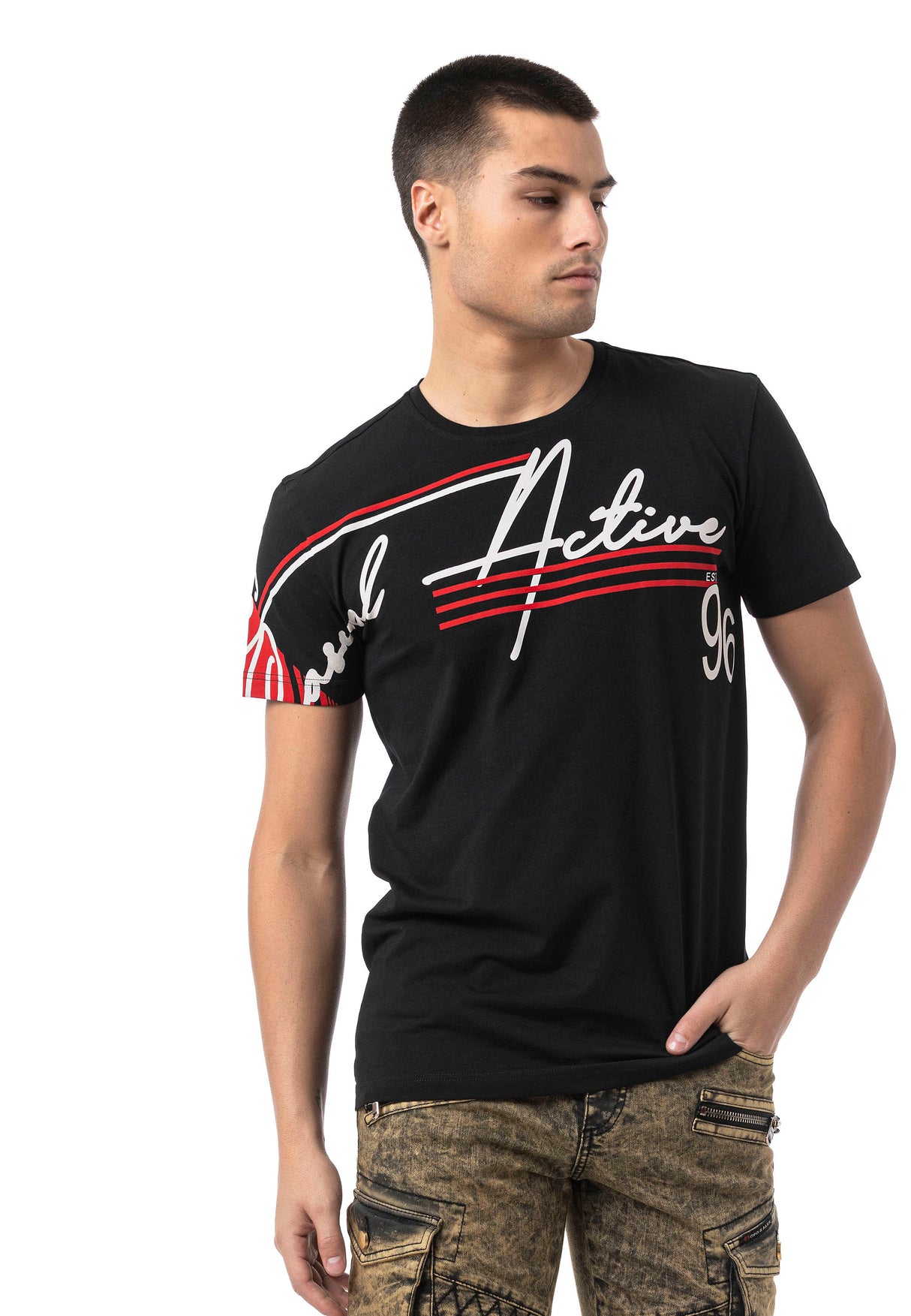 CT796 t-shit męski z nadrukiem