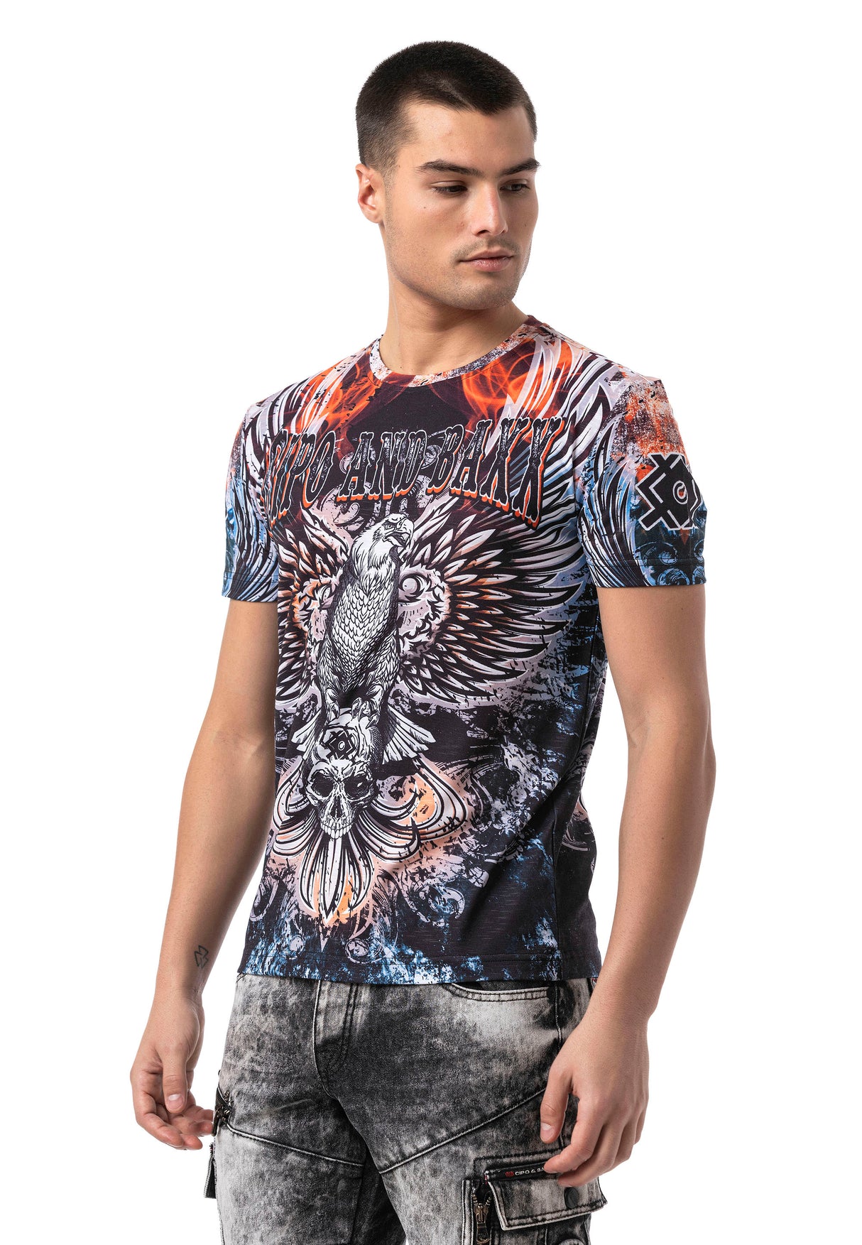 CT818 t-shirt męski z nadrukiem