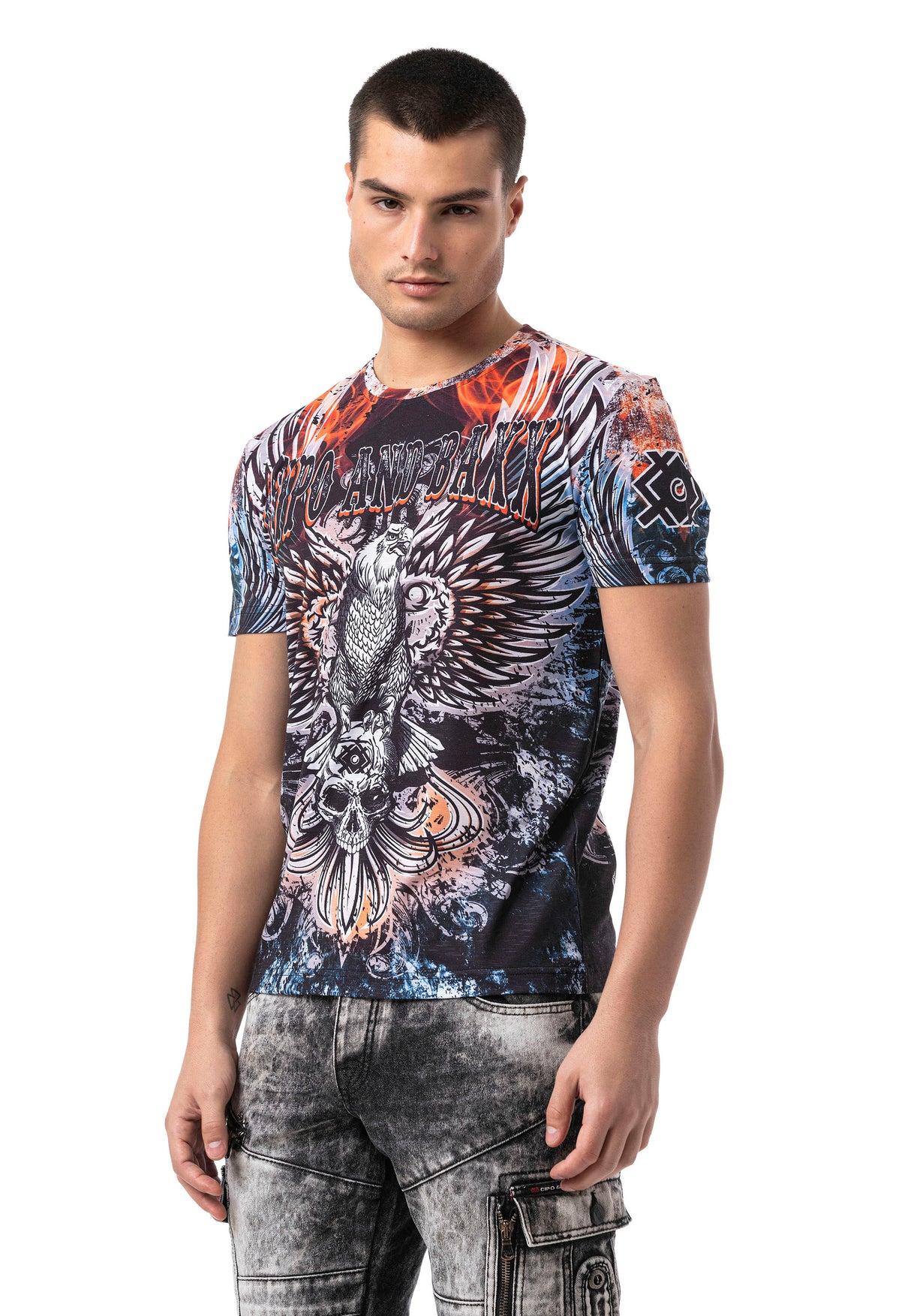 CT818 t-shirt męski z nadrukiem