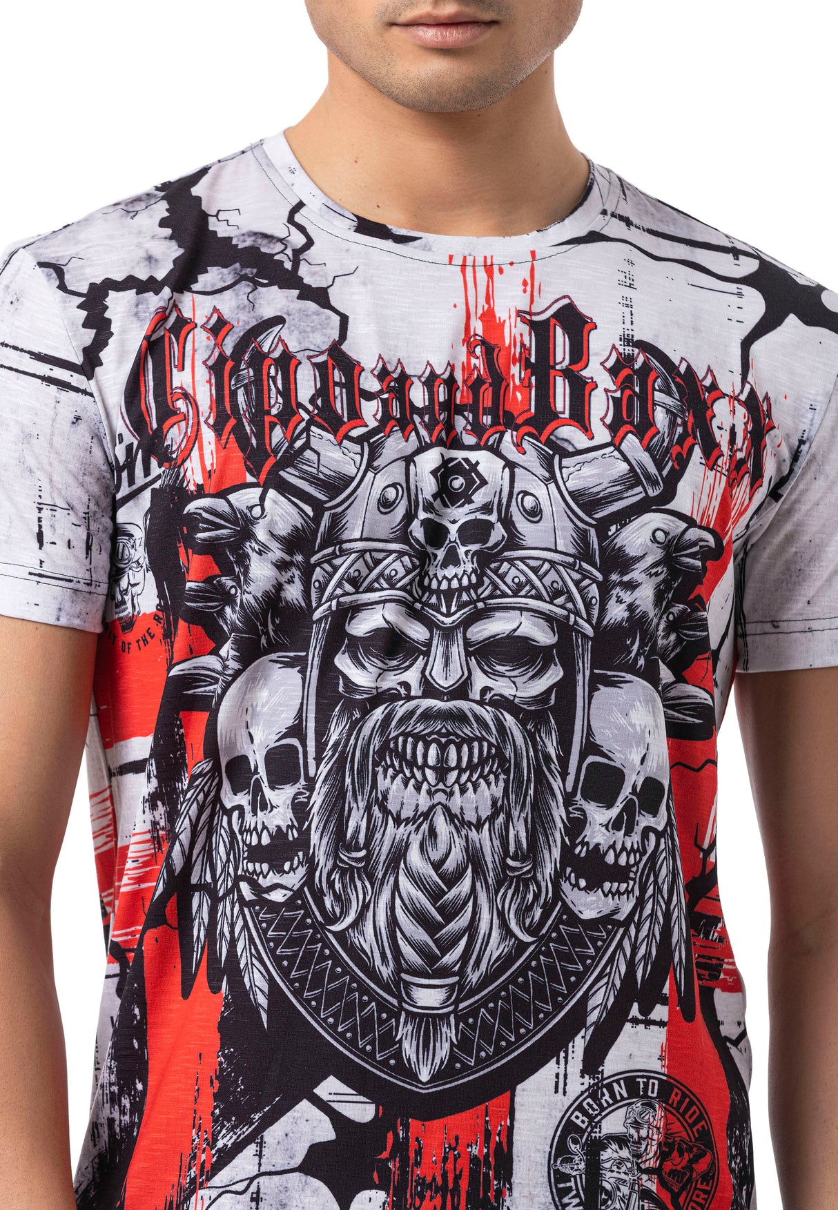 CT819 t-shirt męski z nadrukiem