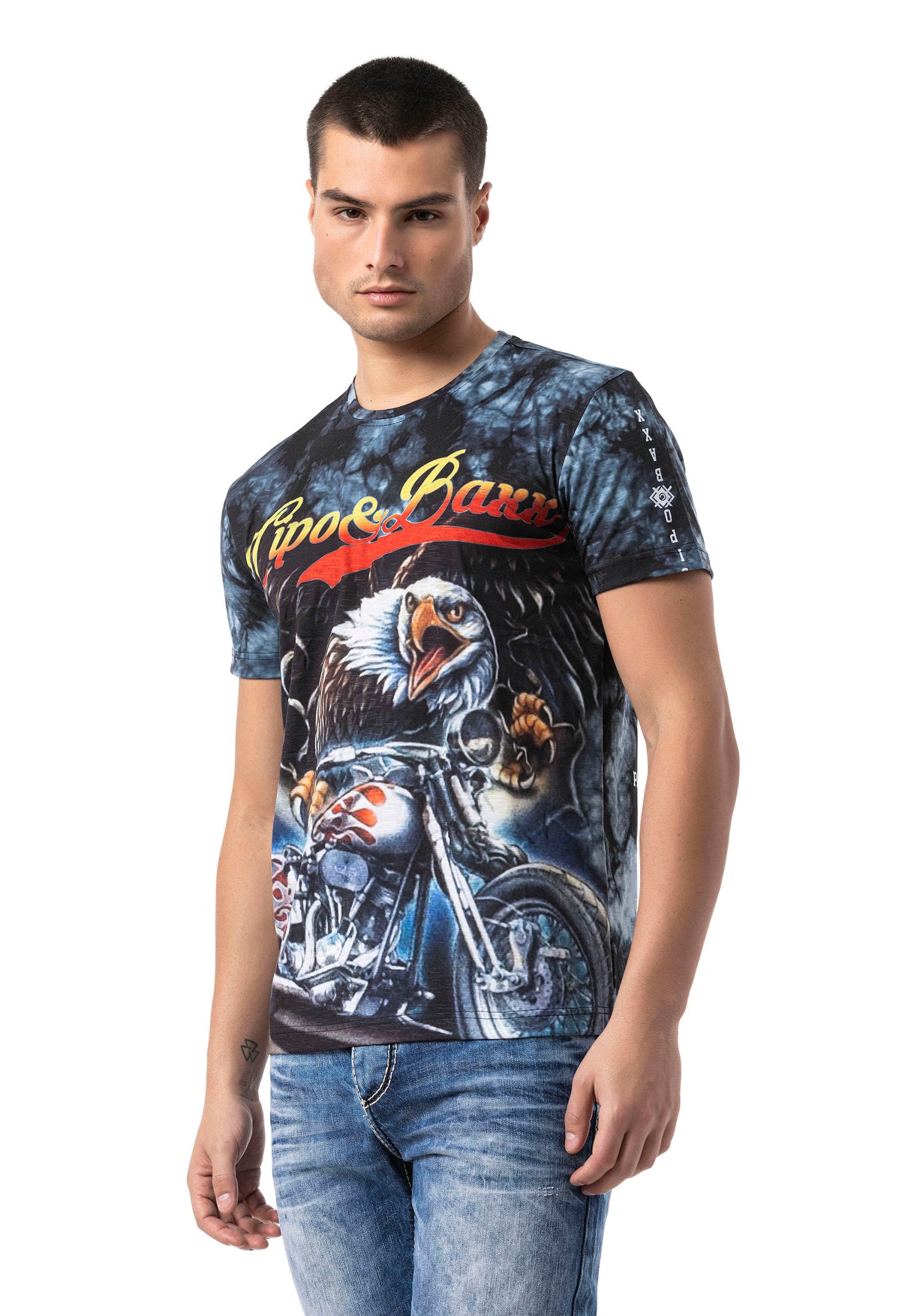 CT821- T-shirt pour homme à col rond | Coupe classique | Impression digitale