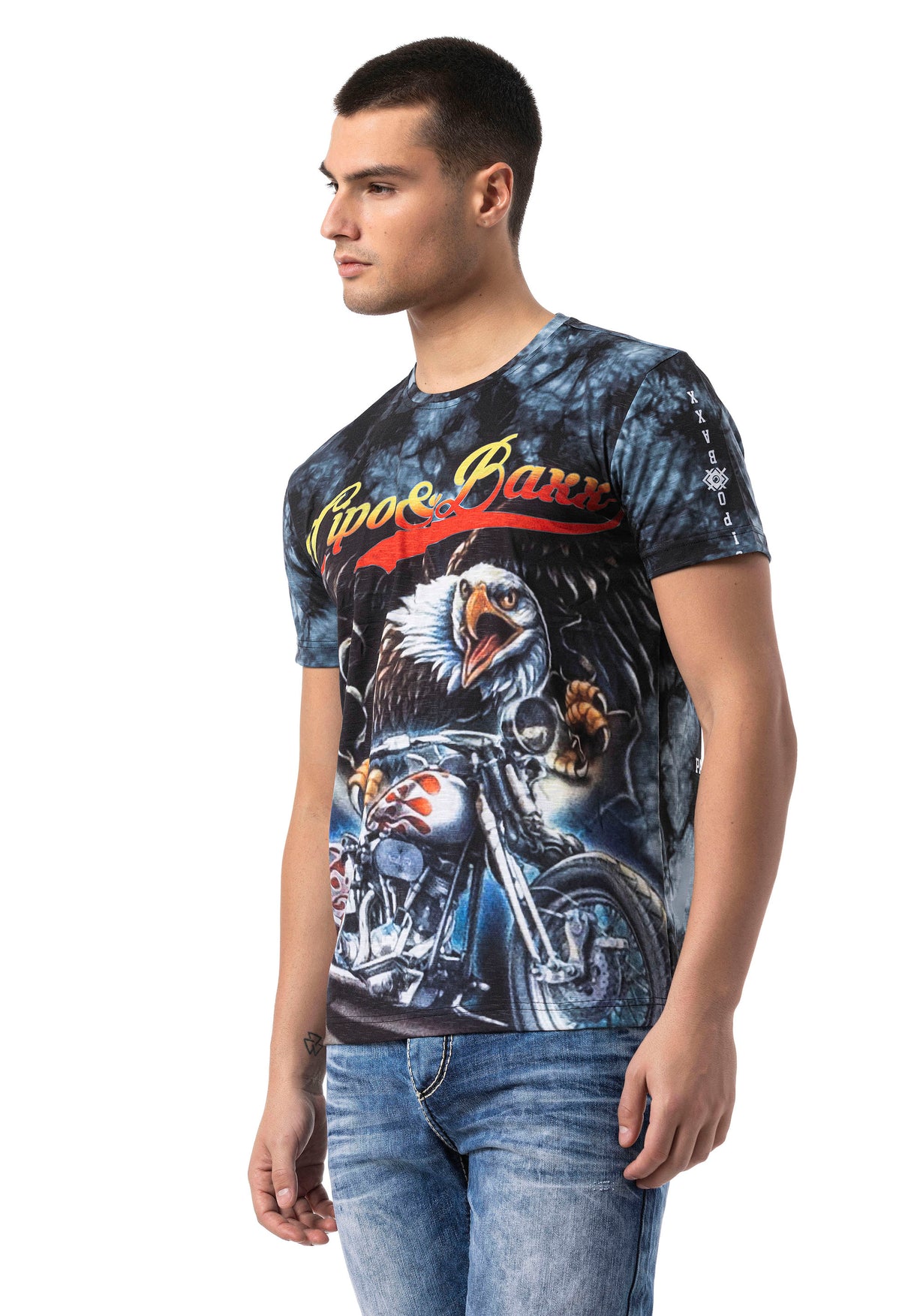 CT821- T-shirt pour homme à col rond | Coupe classique | Impression digitale