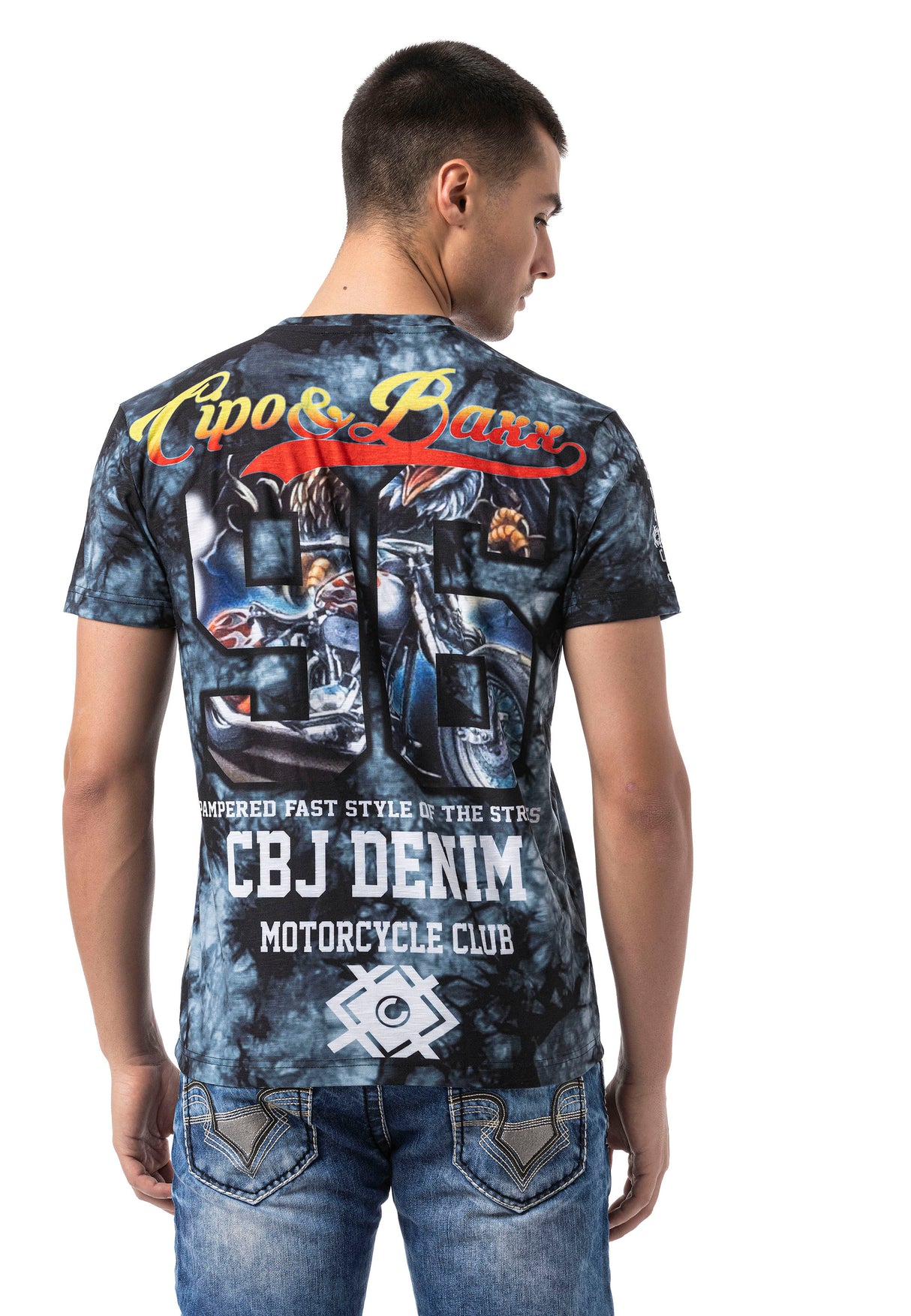 CT821- T-shirt pour homme à col rond | Coupe classique | Impression digitale