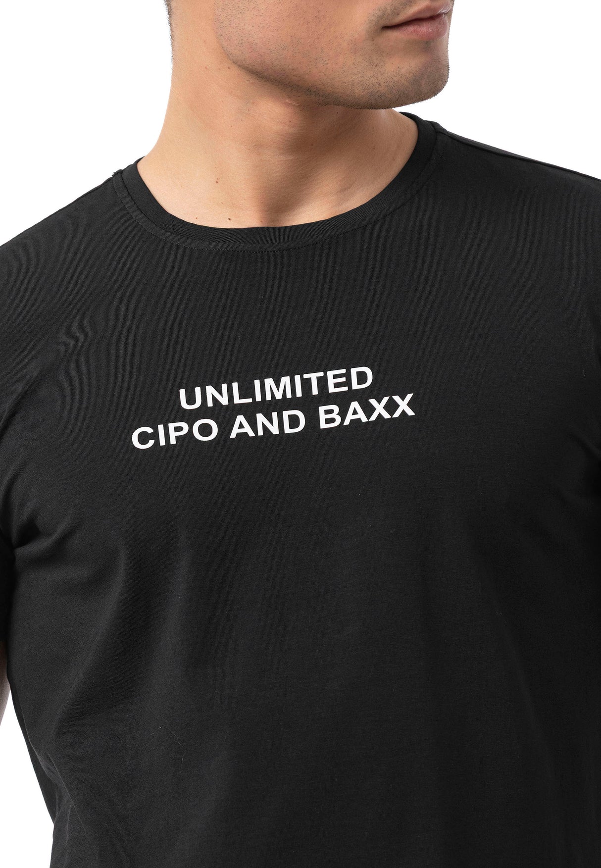 CT827-Men's T-Shirt with Crew Neck in Regular Fit