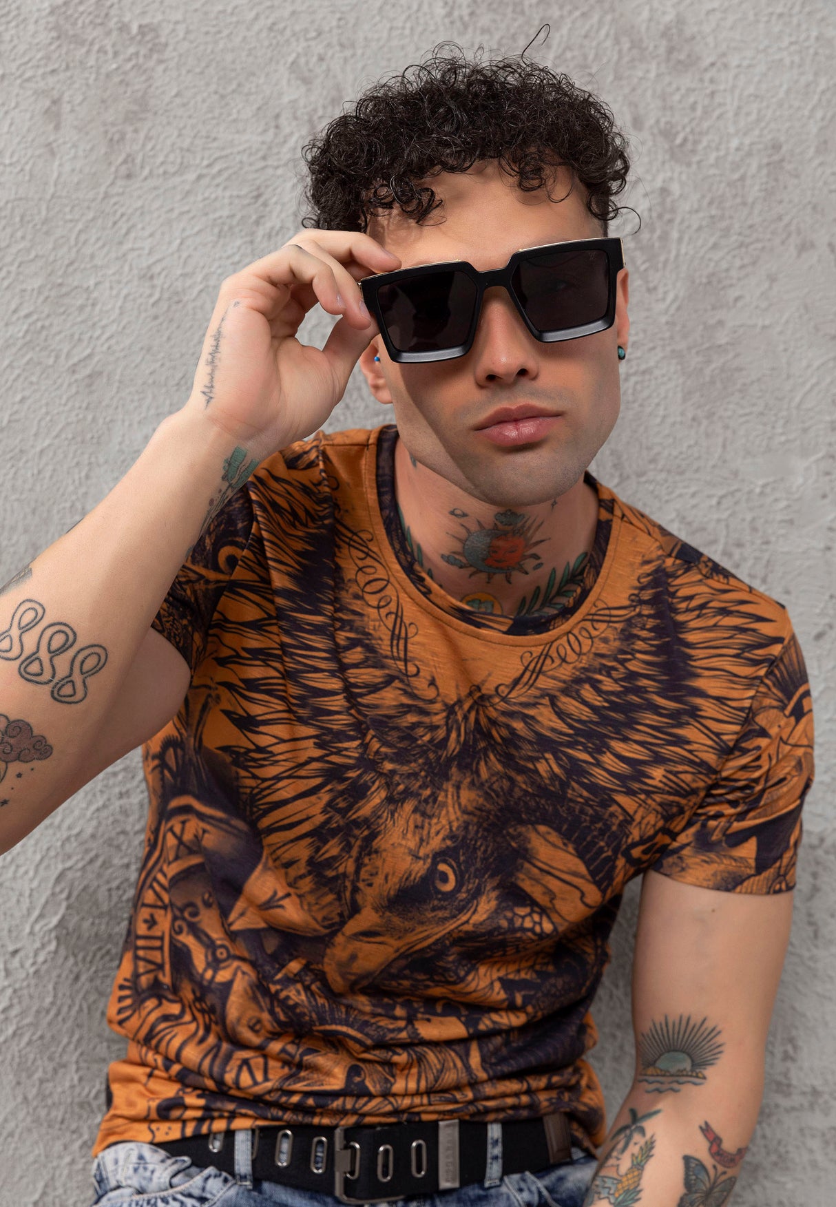 CT781 T-shirt męski z nadrukiem