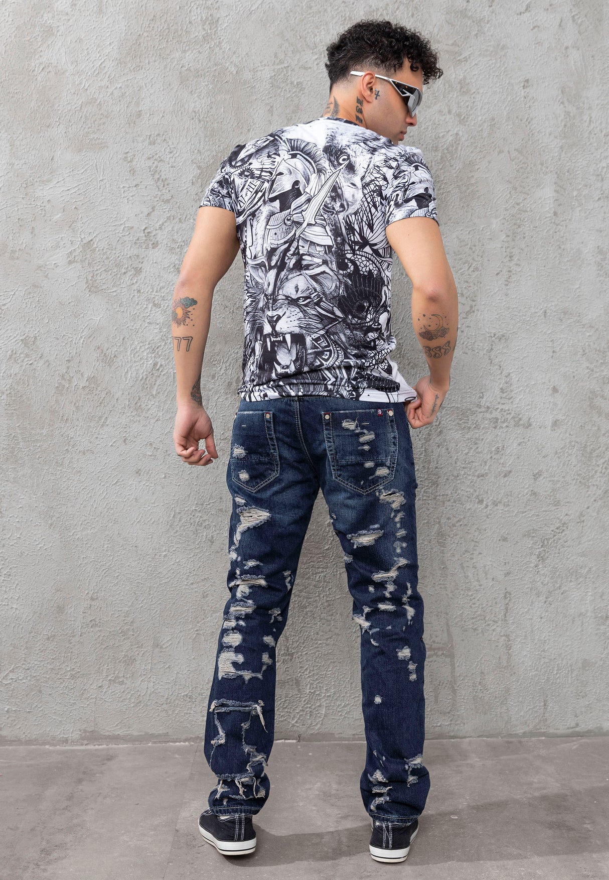 CT781 T-shirt męski z nadrukiem