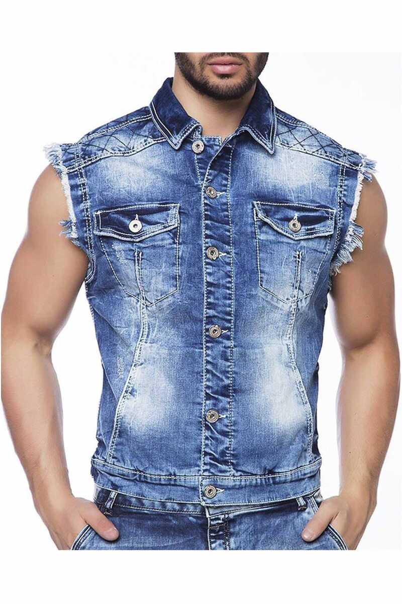 CW102 kamizelka męska jeansowa