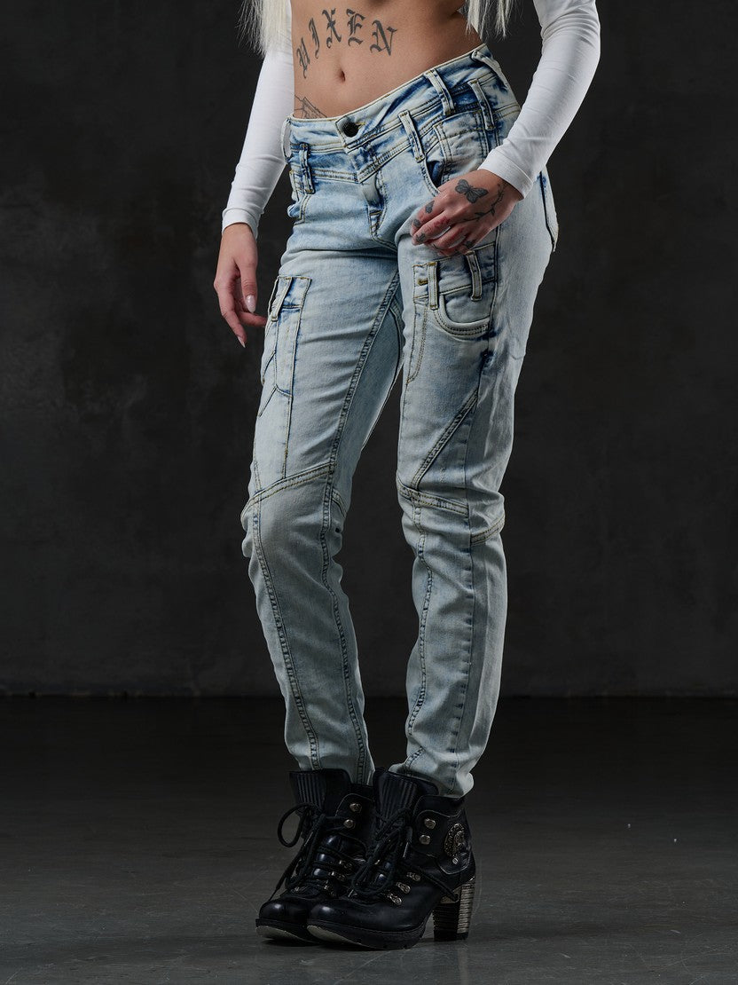 WD216 jeansy damskie slim fit