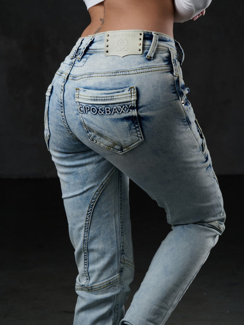 WD216 jeansy damskie slim fit