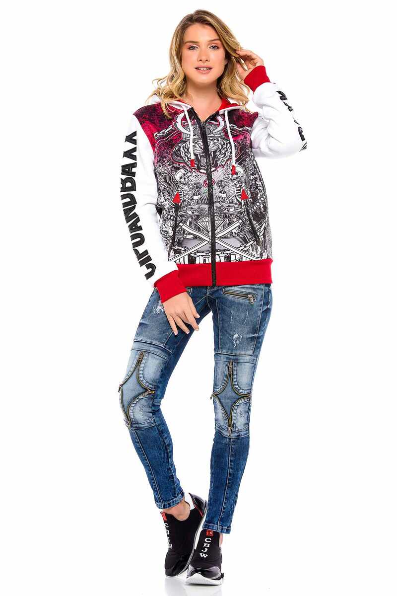 WD377 jeansy damskie z wieloma aplikacjami