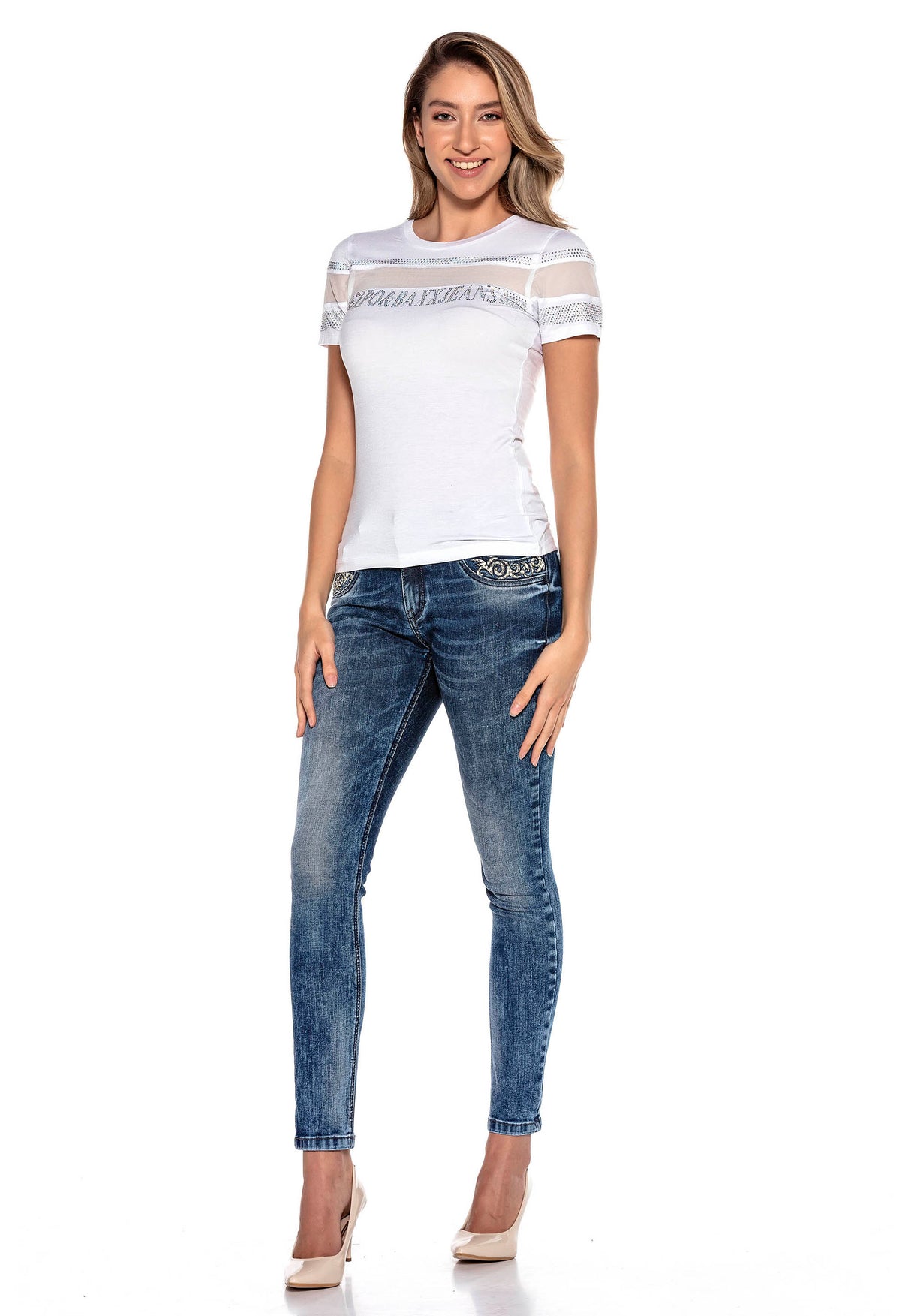 WD403 jeansy damskie