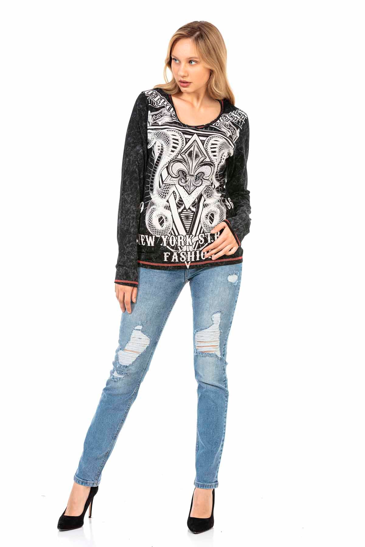 WD452 jeansy damskie o wąskim kroju z fajnymi zniszczonymi elementami