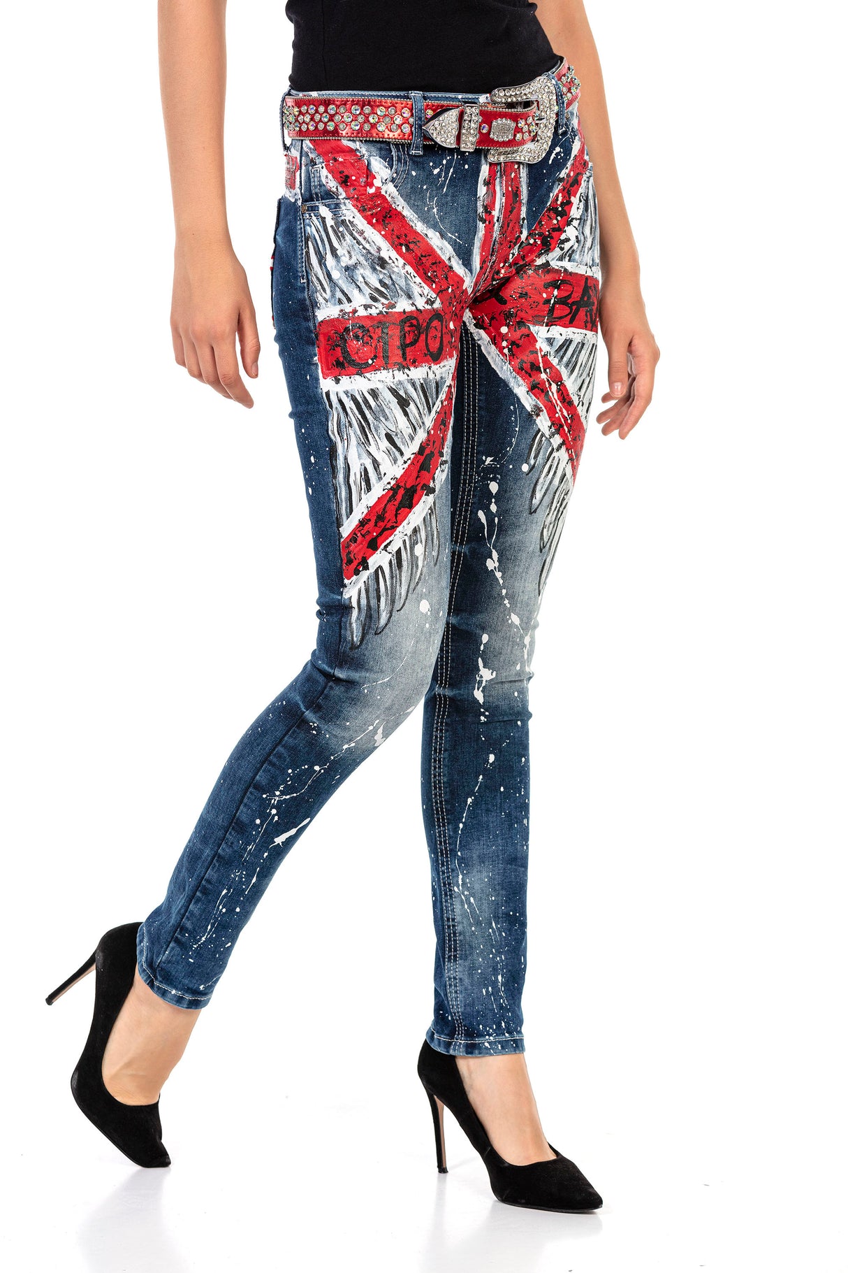 WD455 Slim-Fit Dames Jeans in helder Design