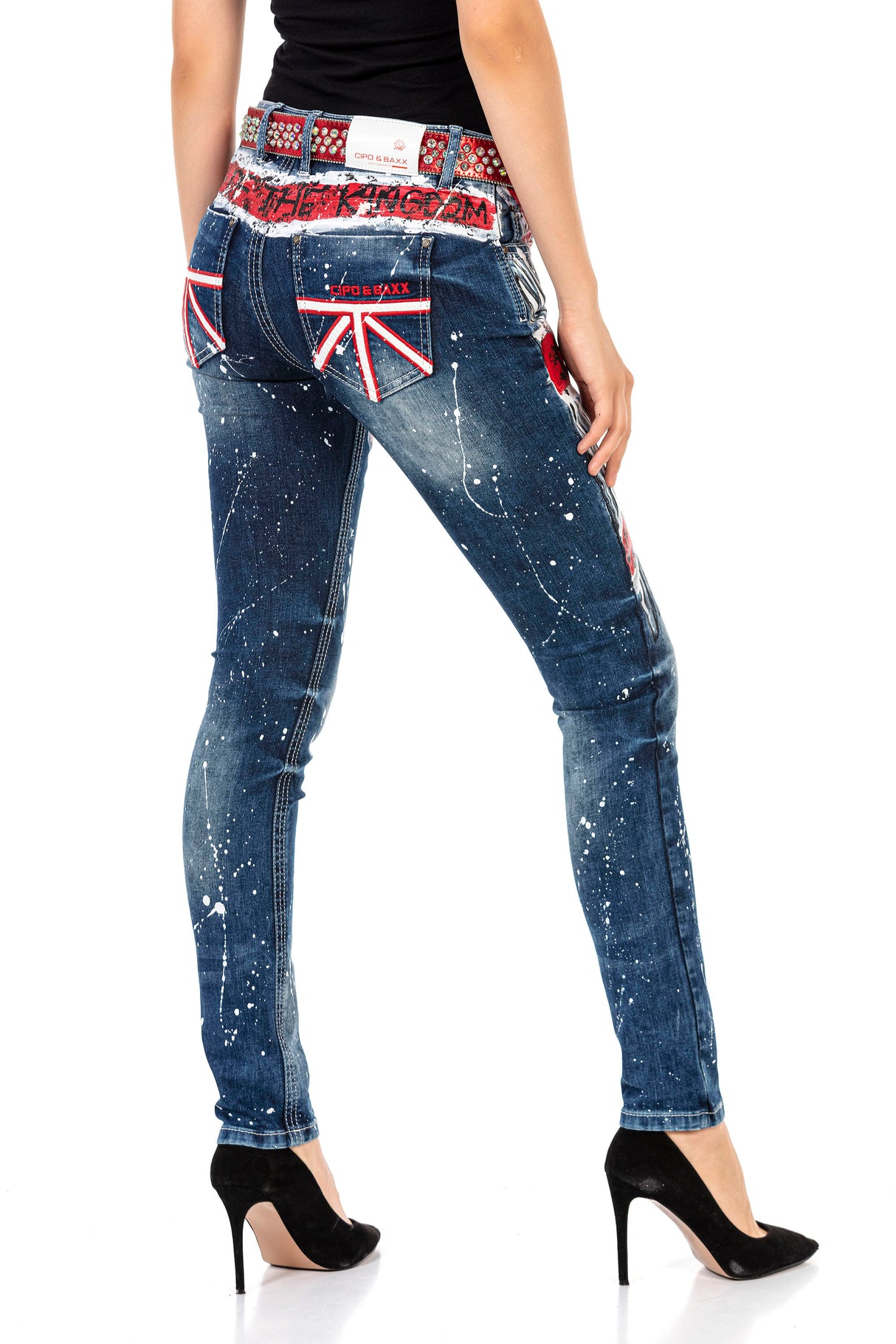 WD455 Slim-Fit Dames Jeans in helder Design