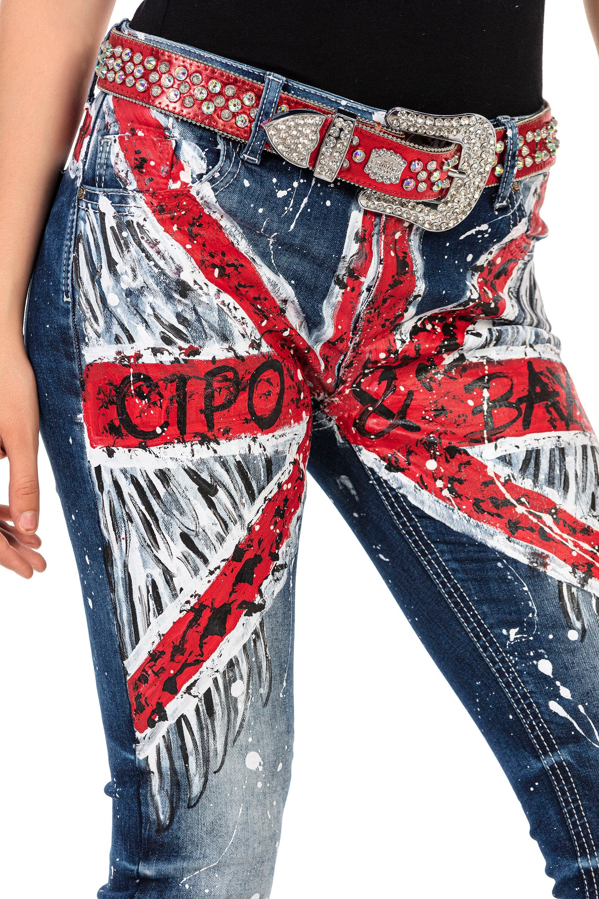 WD455 Slim-Fit Dames Jeans in helder Design