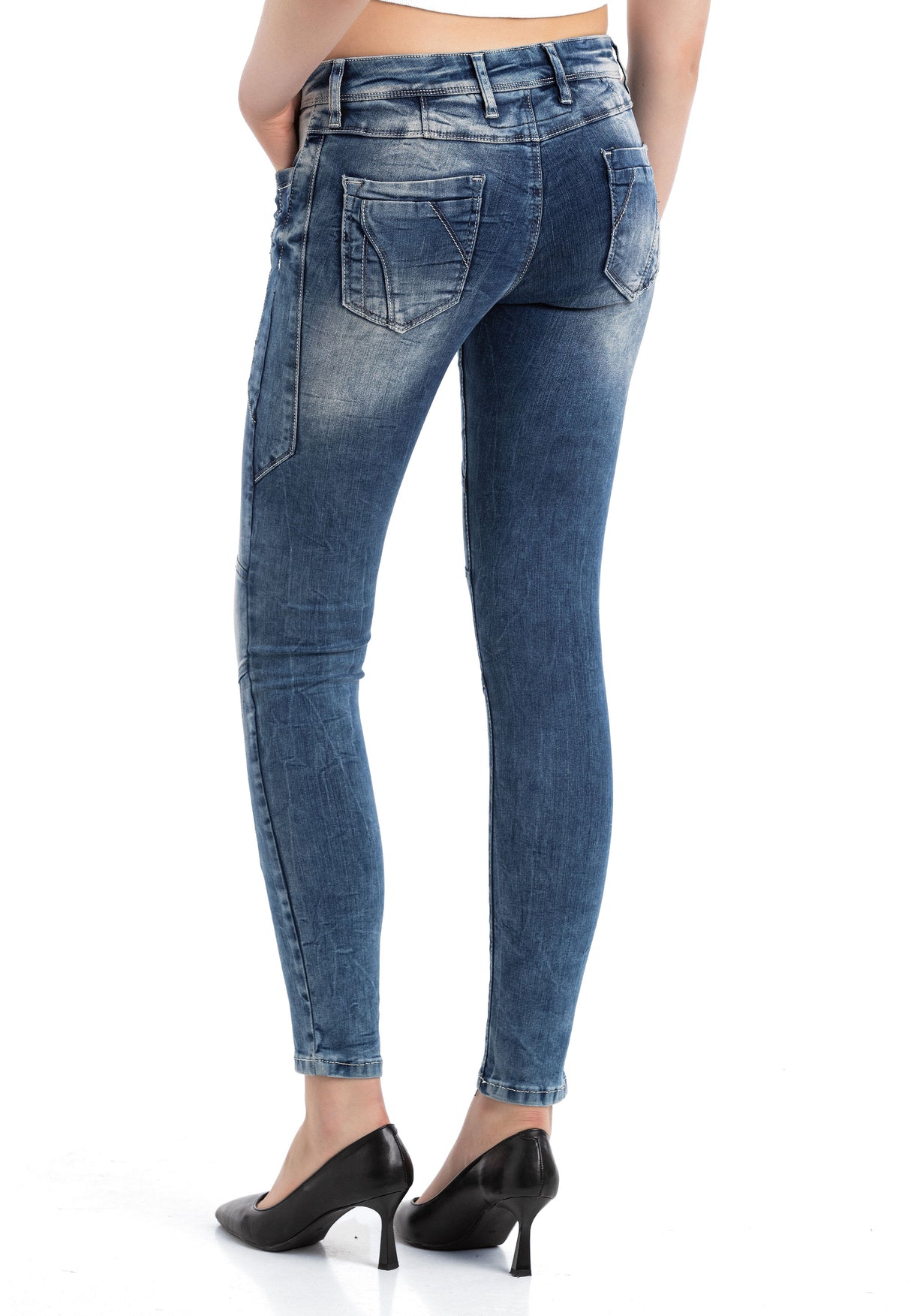 WD502 jeansy damskie proste