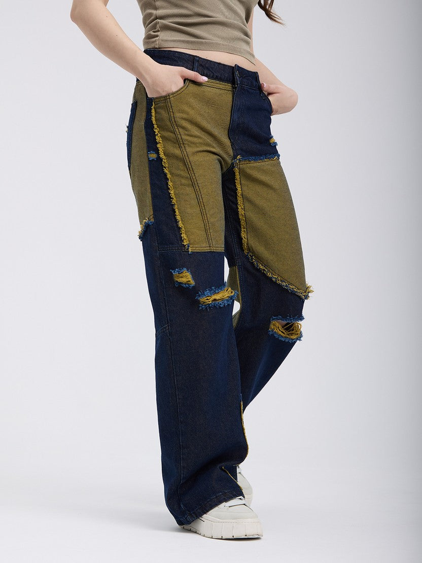 WD527 Women's Jeans in a Punk Look