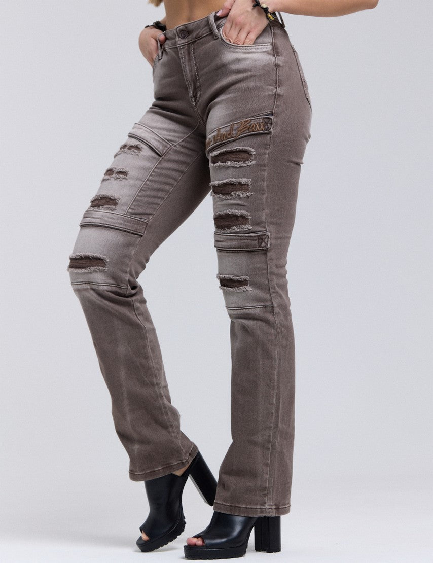 WD529 ausgefallene Damenjeans mit Rissen