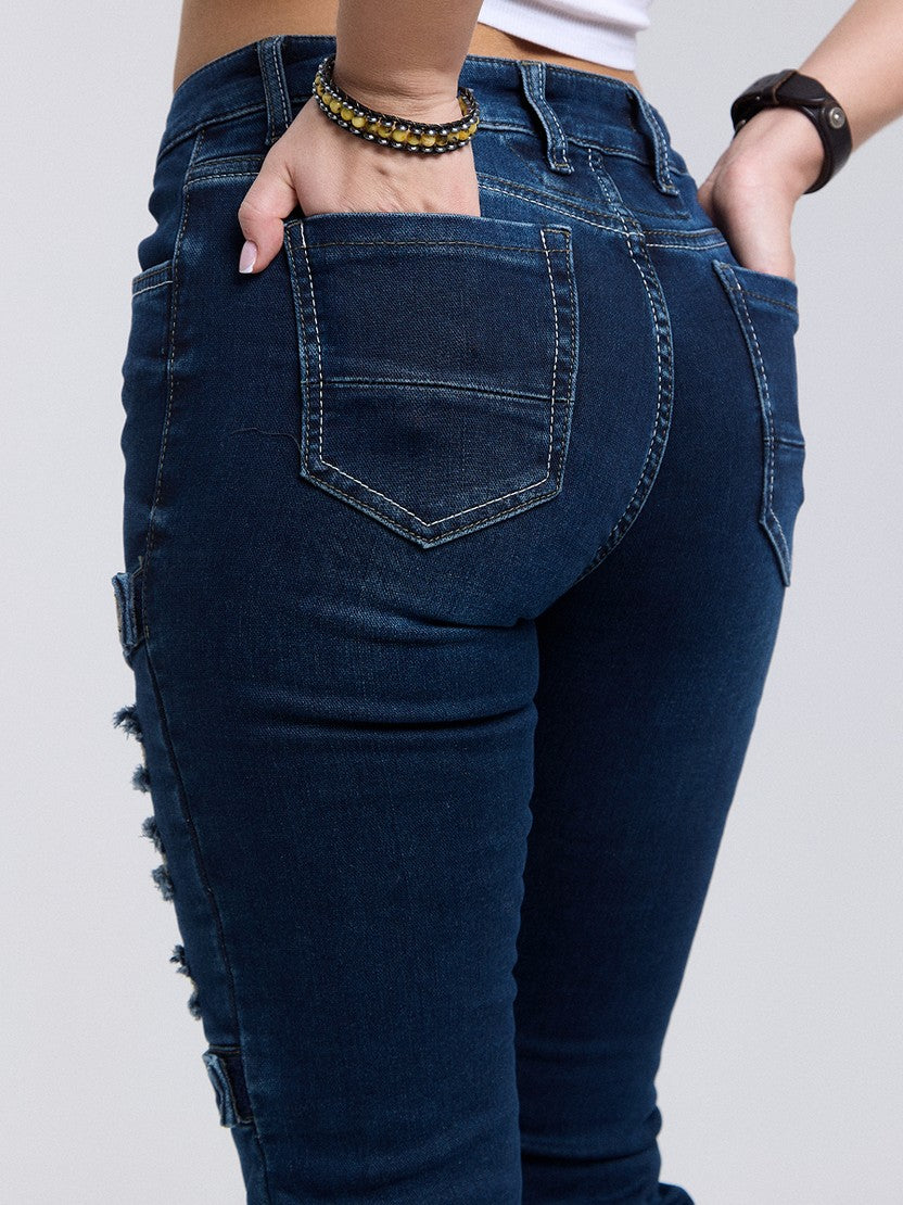WD529 Ripped Women's Jeans with trendy Look