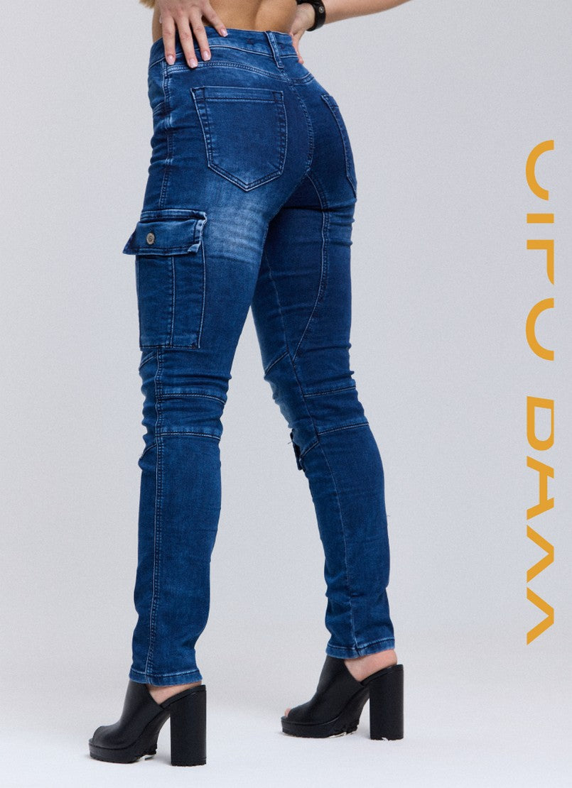 WD531 Basic Women's Jeans with Cargopocket
