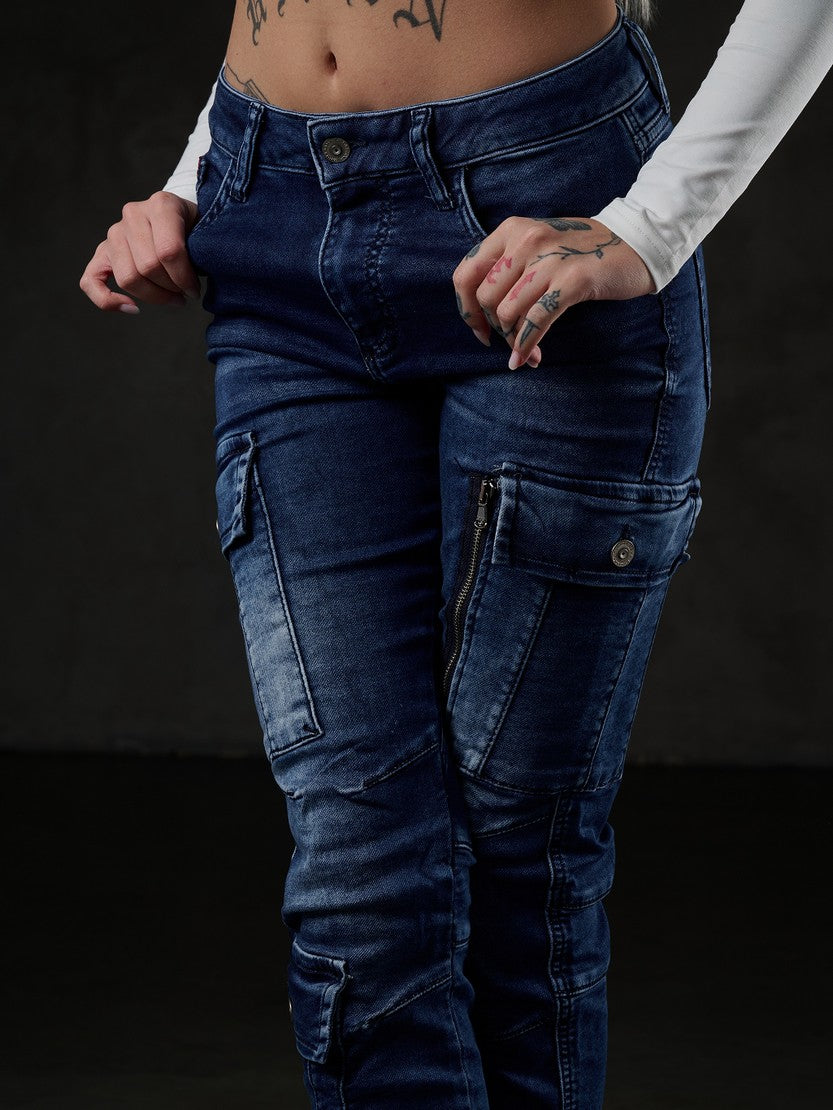 WD531 Basic Women's Jeans with Cargopocket