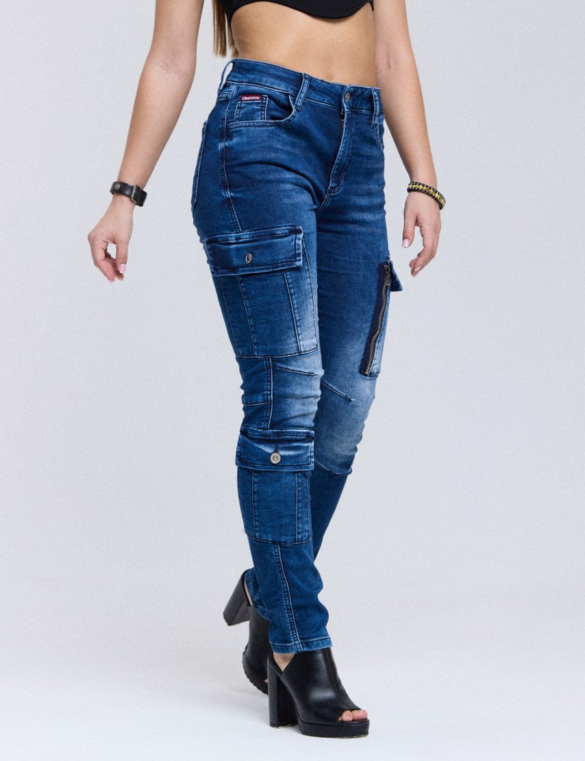 WD531 Basic Women's Jeans with Cargopocket
