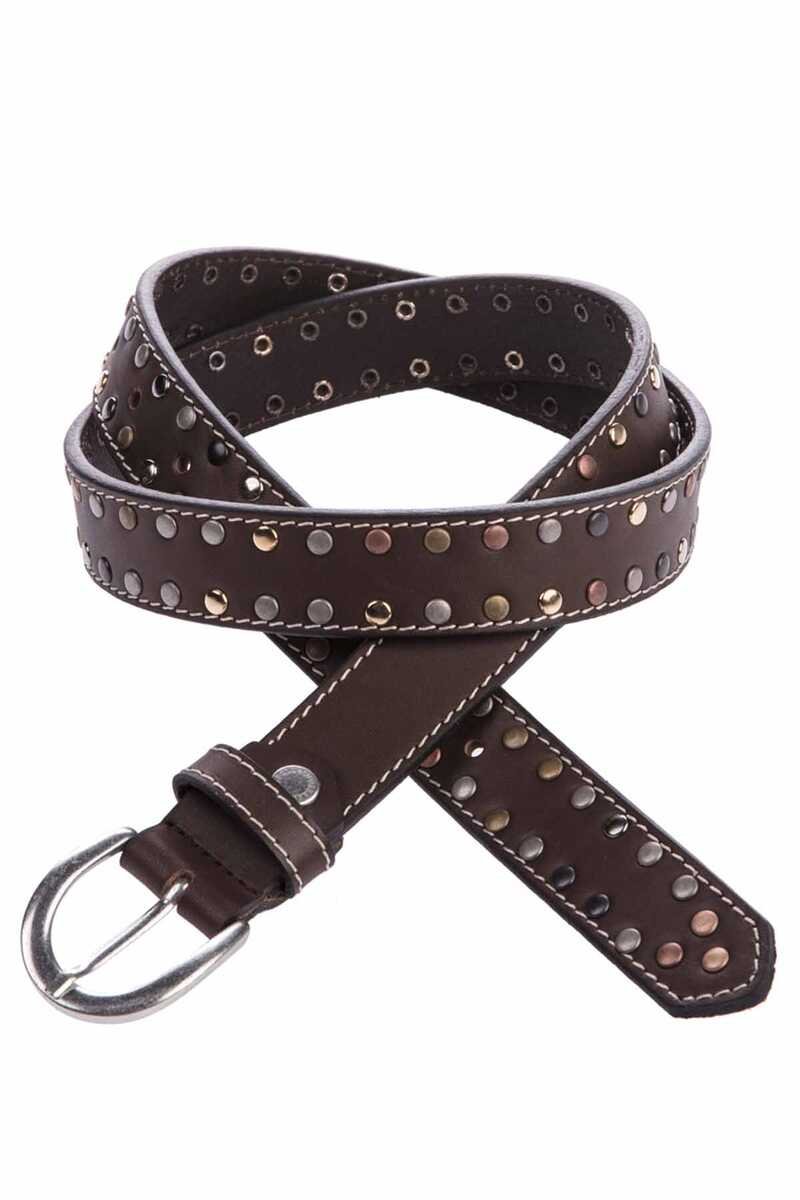 WG104 pasek damski z nitami