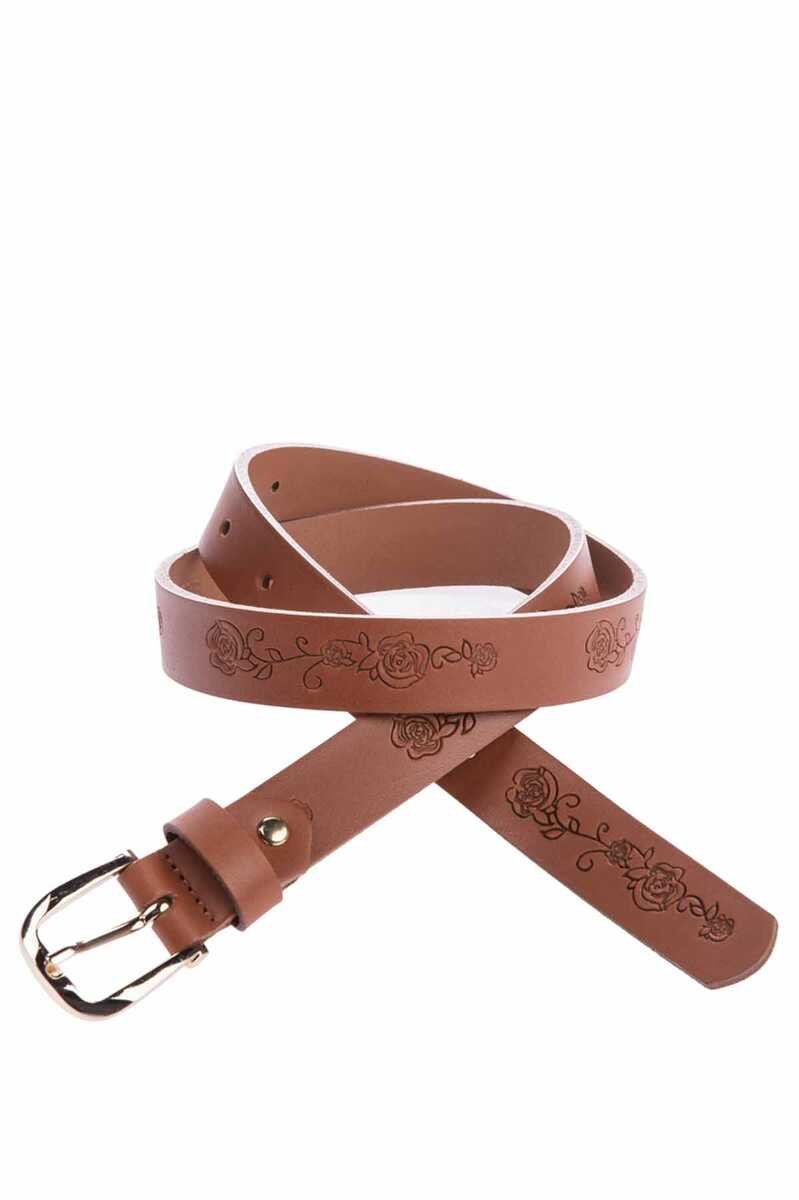 WG111 pasek damski z tłoczeniem