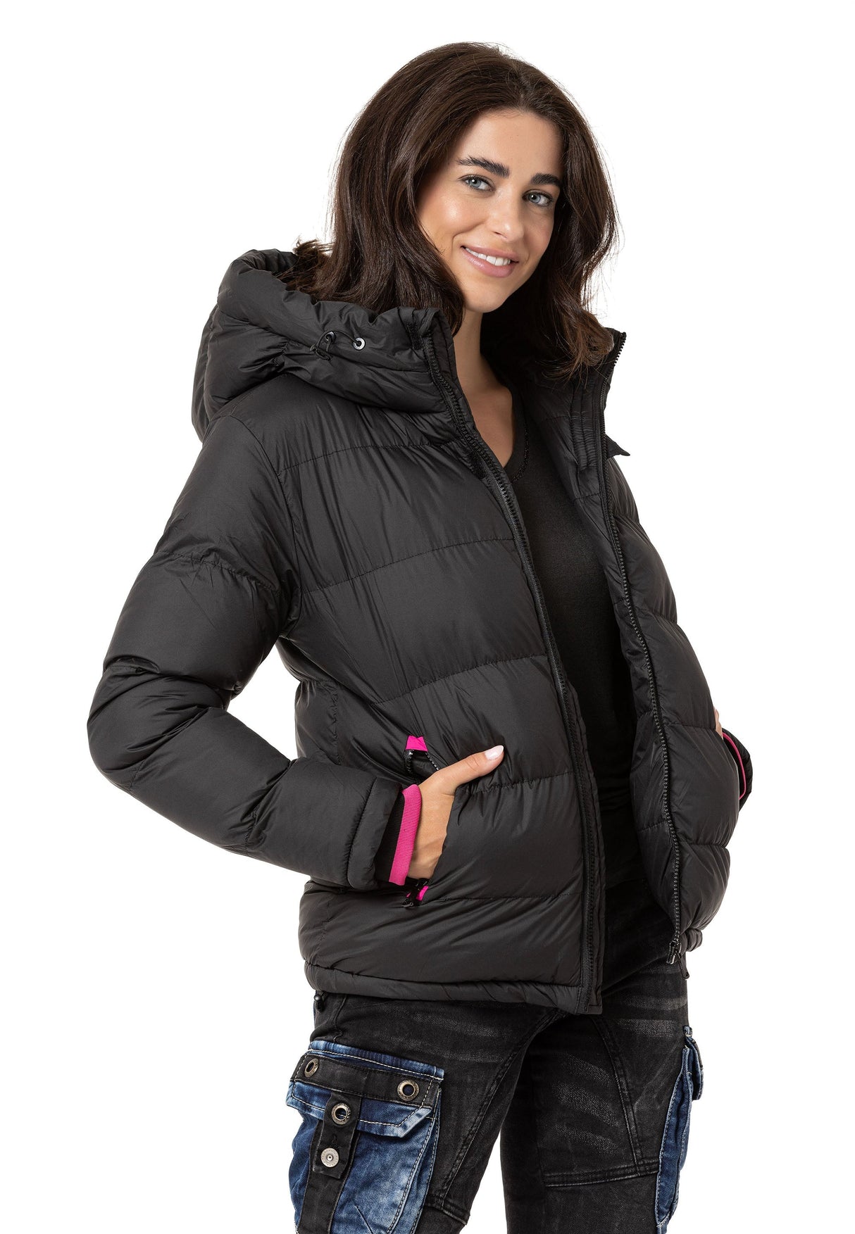 WM138 kurtka damska zimowa z kapturem