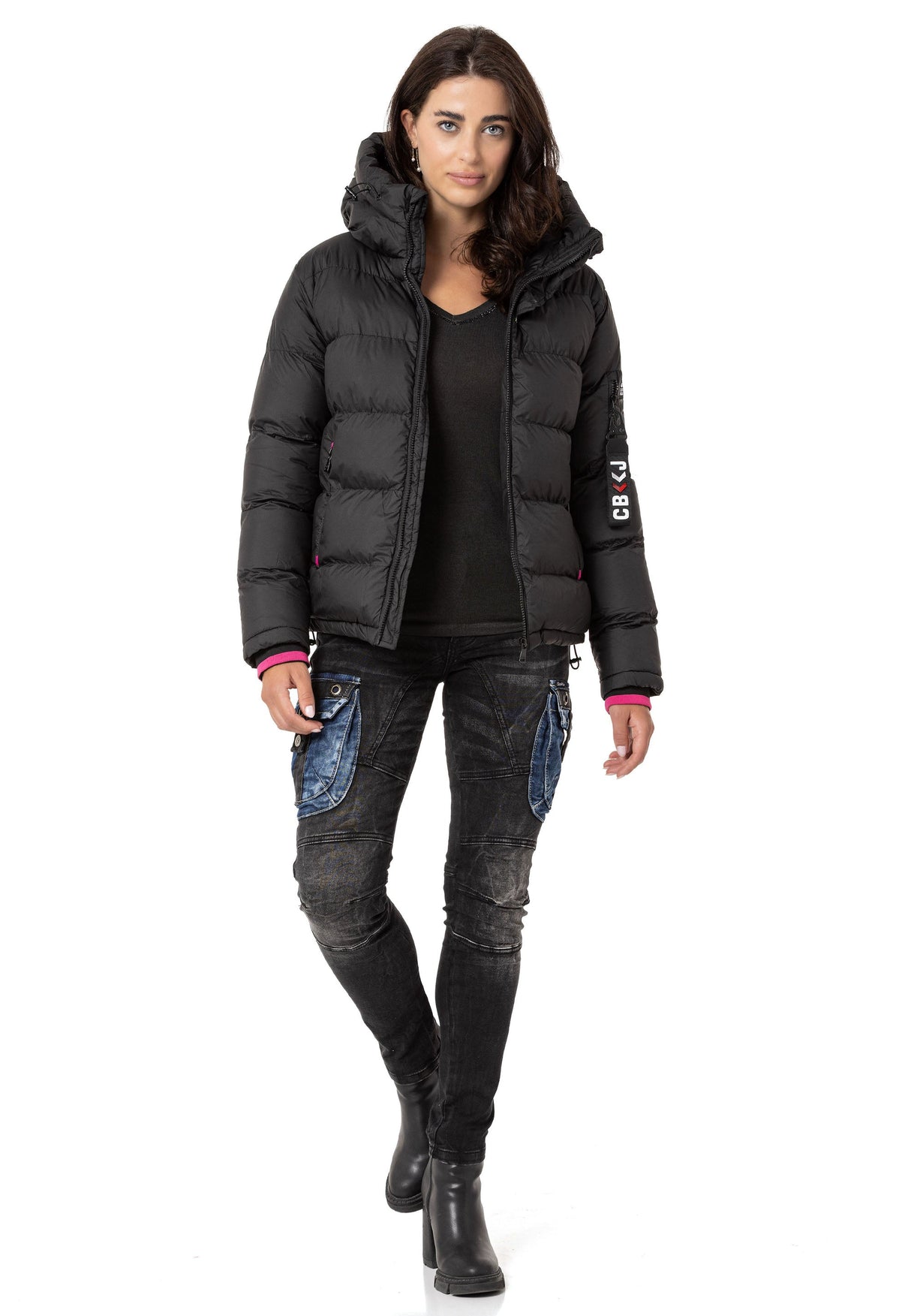 WM138 kurtka damska zimowa z kapturem