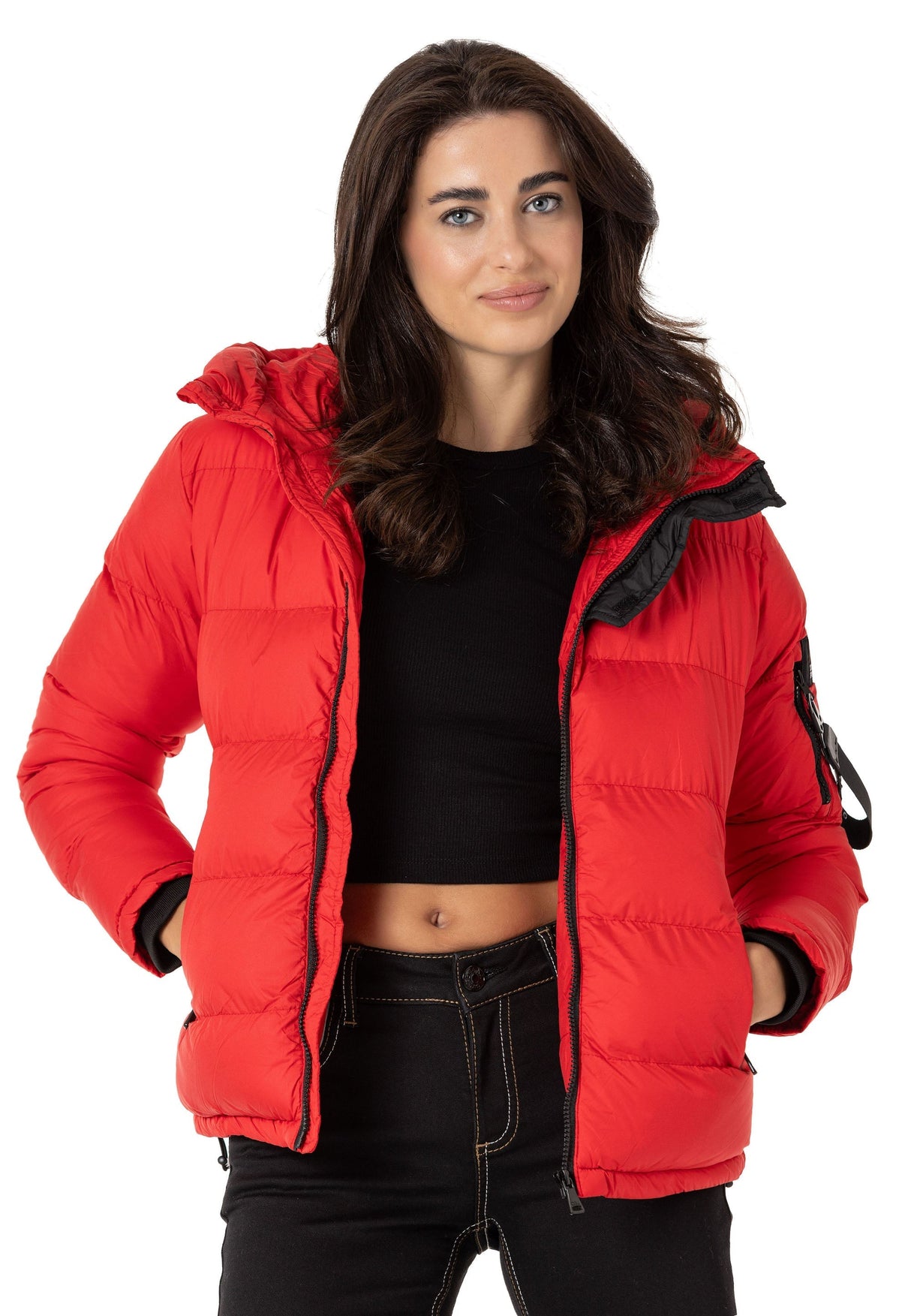 WM138 kurtka damska zimowa z kapturem