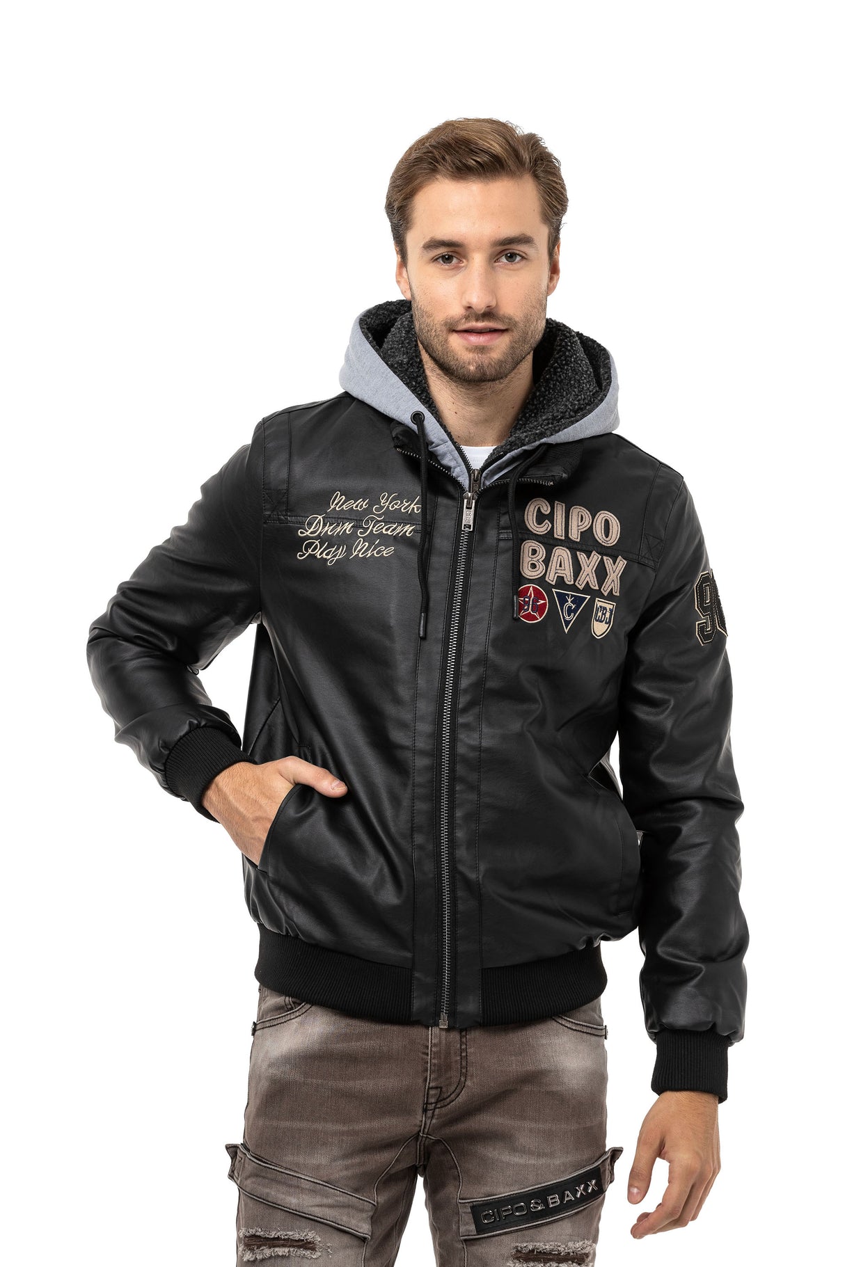 CM215 kurtka męska z odpinanym kapturem