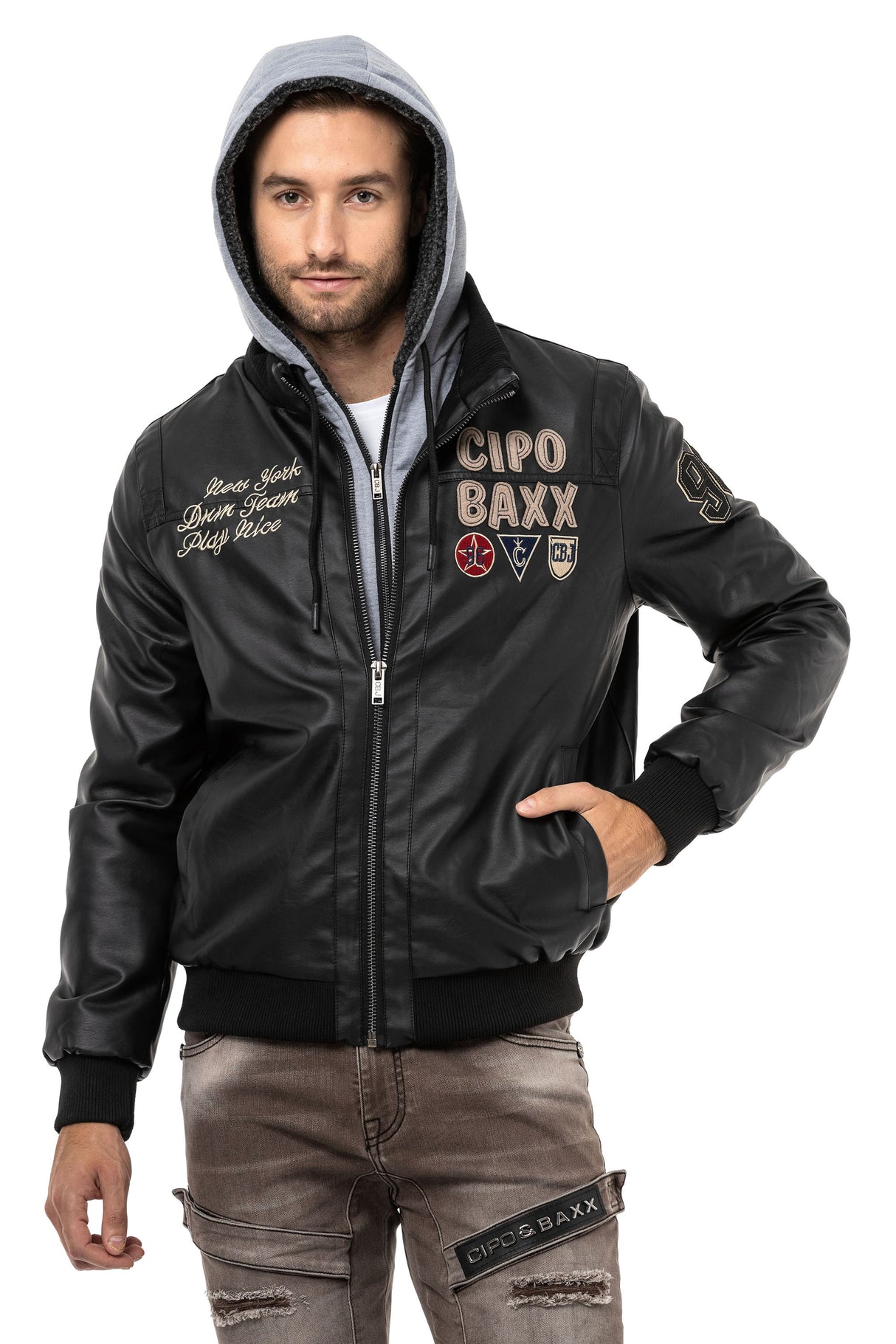 CM215 kurtka męska z odpinanym kapturem