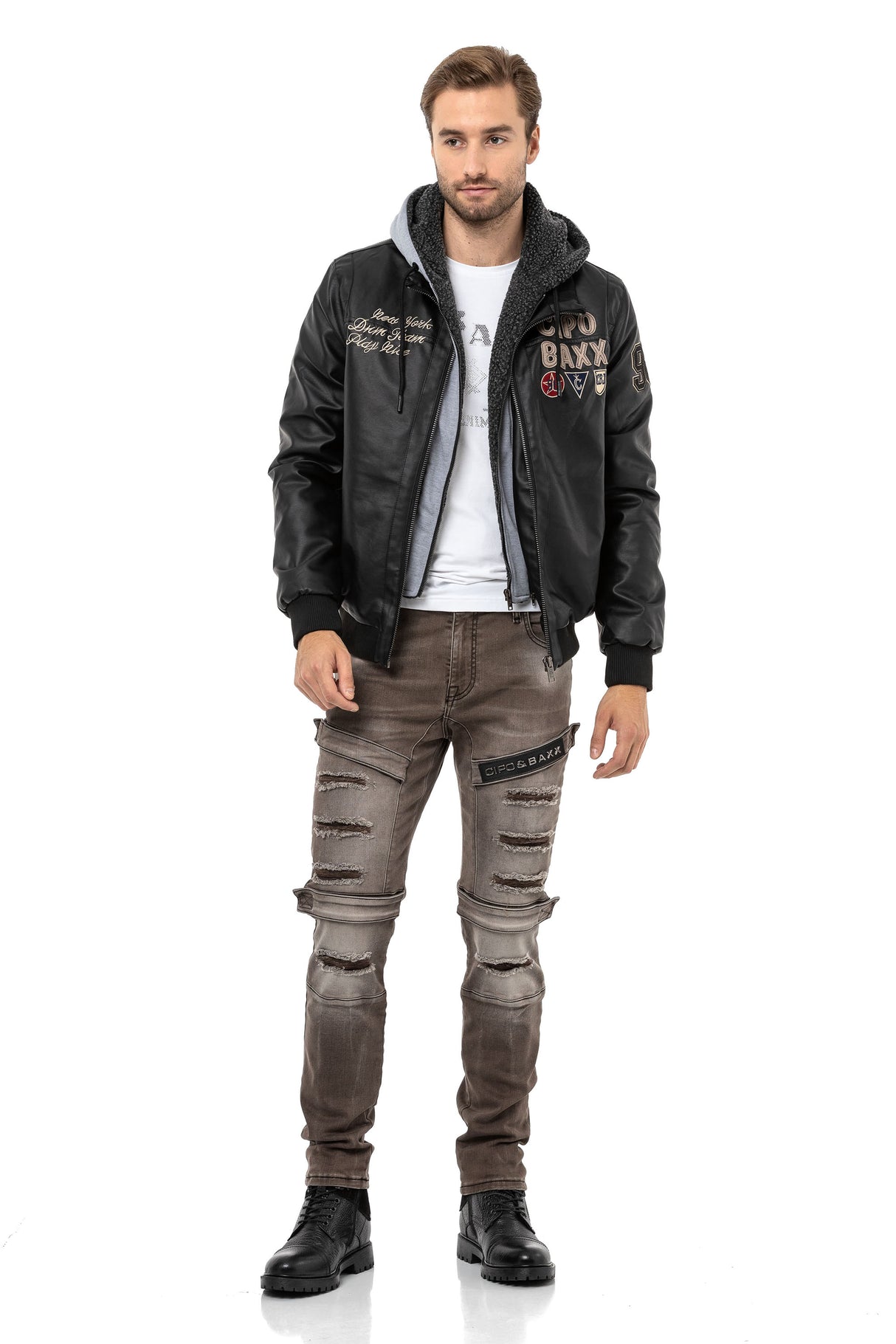 CM215 kurtka męska z odpinanym kapturem