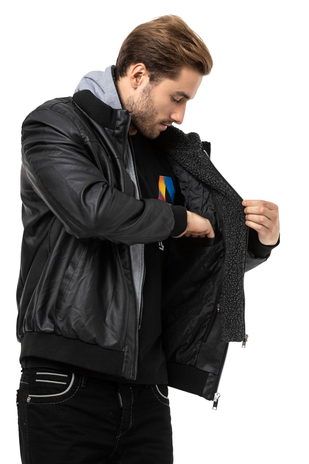 CM214 męska kurtka z kapturem