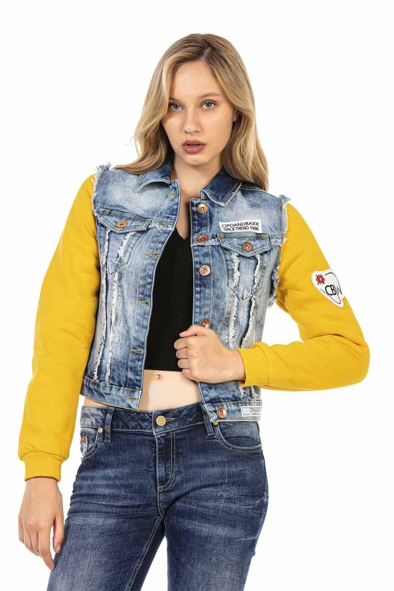 WJ192 kurtka damska jeansowa w sportowym stylu