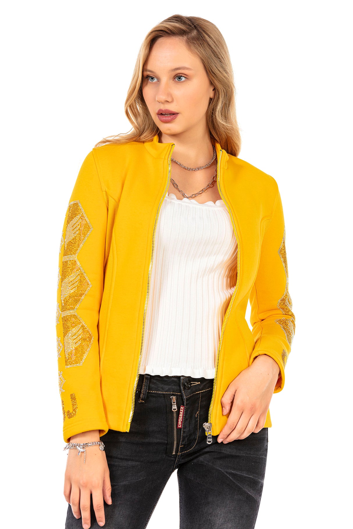 WJ197 marynarka damska z kamieniami