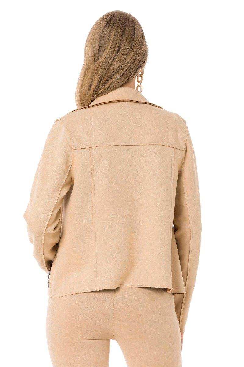 WJ202 kurtka damska z imitacji zamszu