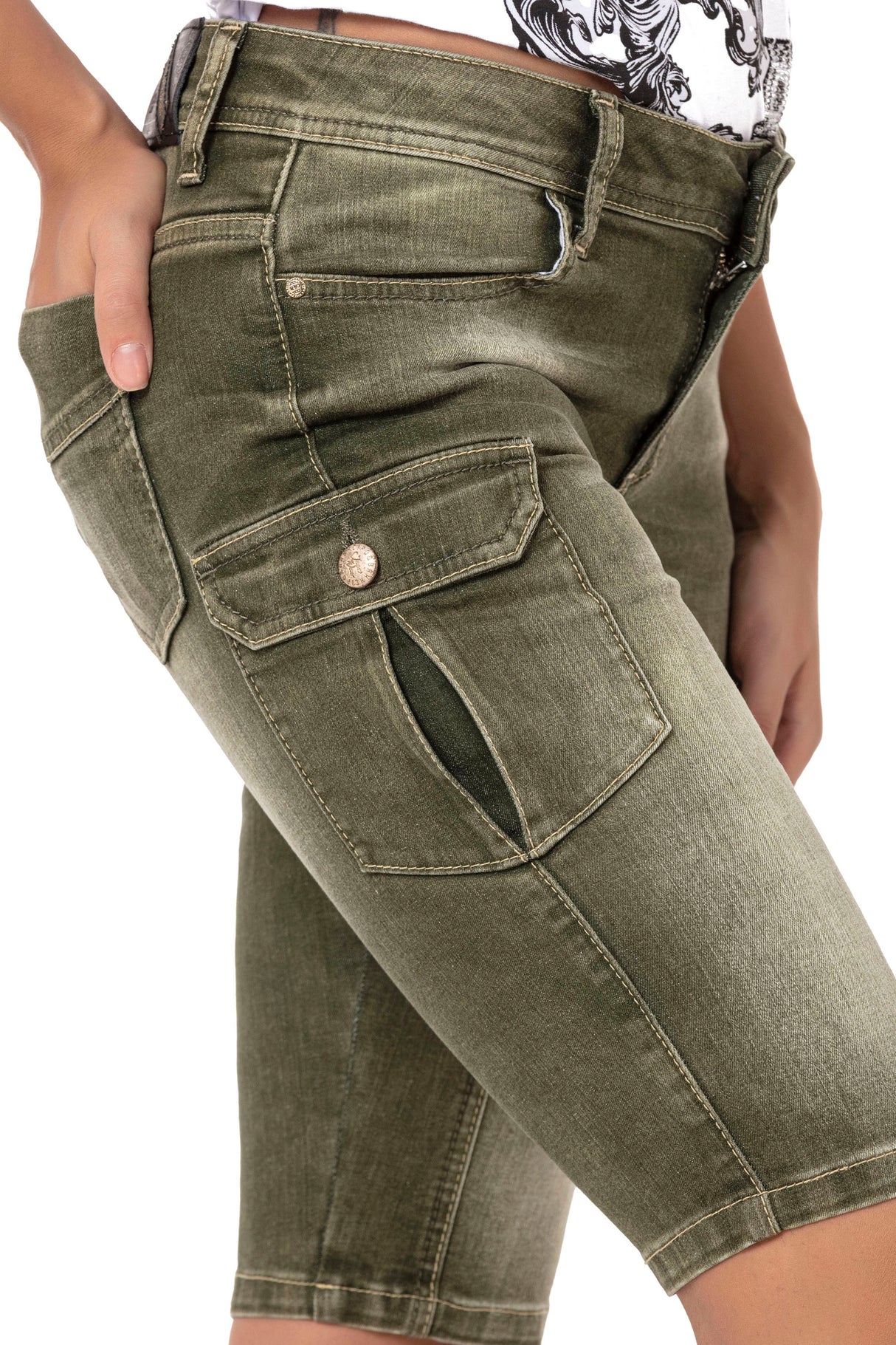 WK178 szorty damskie capri