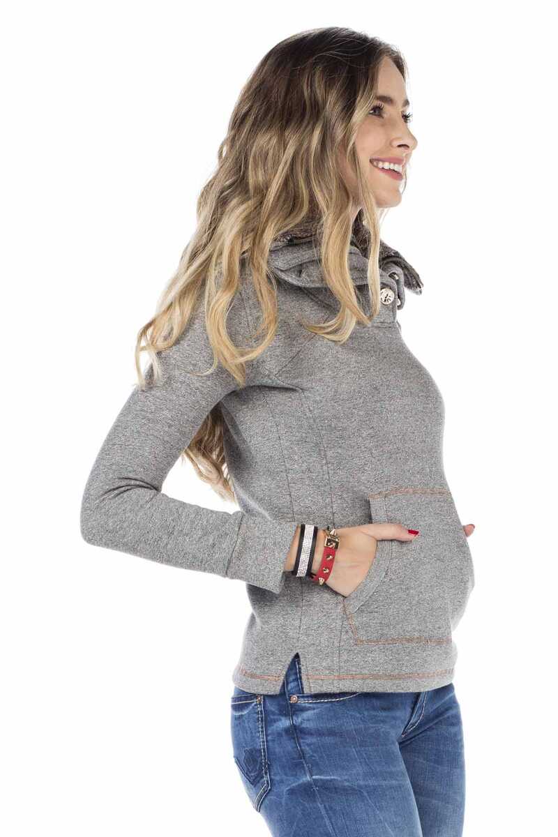 WL188 bluza damska z kołnierzem