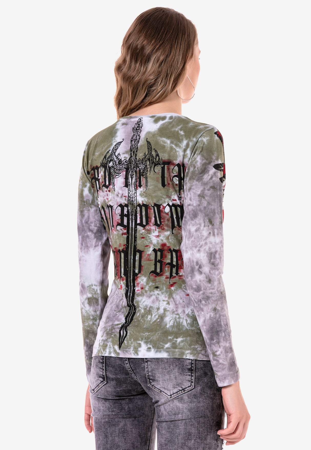 WL282 bluzka damska z kamieniami