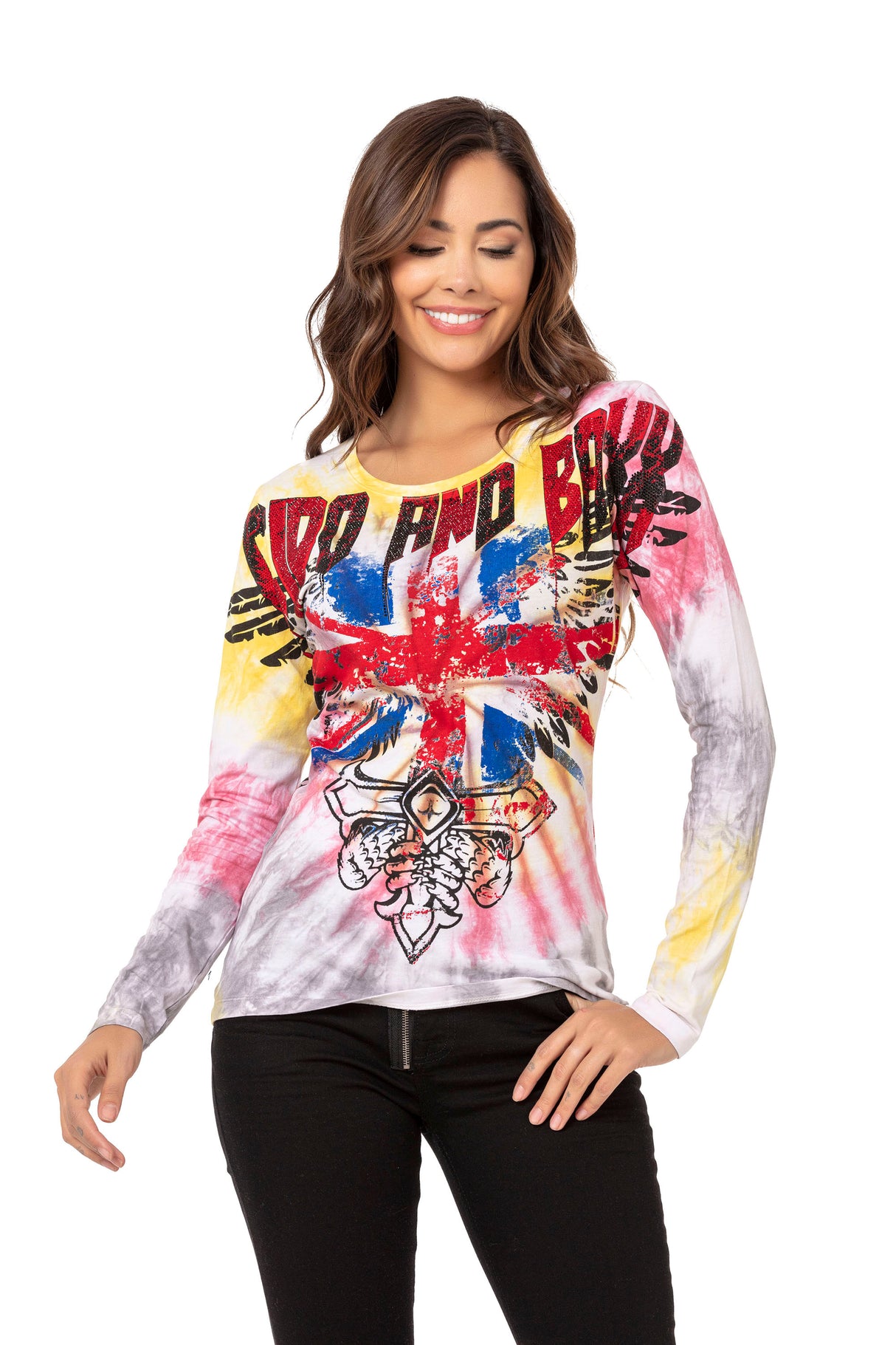 WL282 bluzka damska z kamieniami