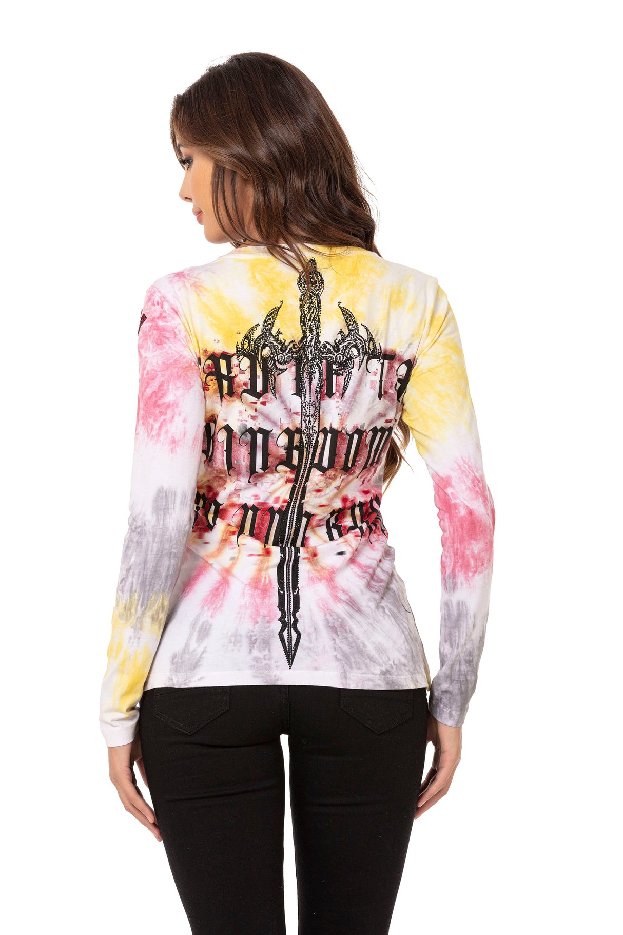 WL282 bluzka damska z kamieniami